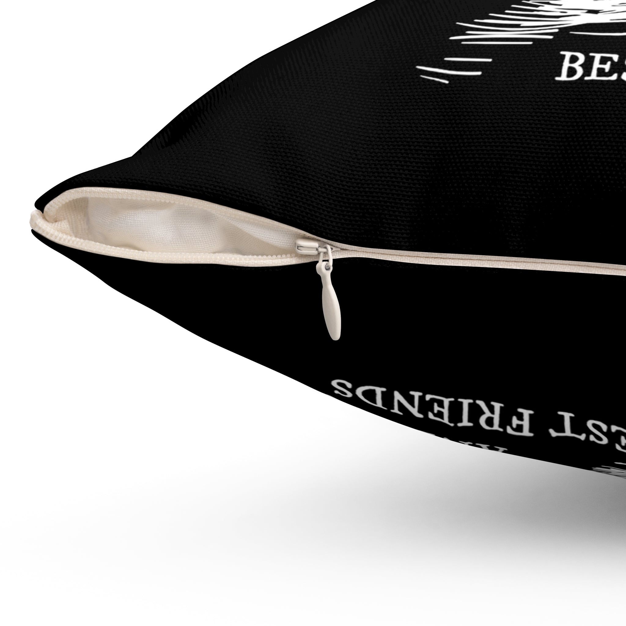 Black Cat Silhouette Pillow | Cat Quote Throw Pillow, Square Polyester Pillow