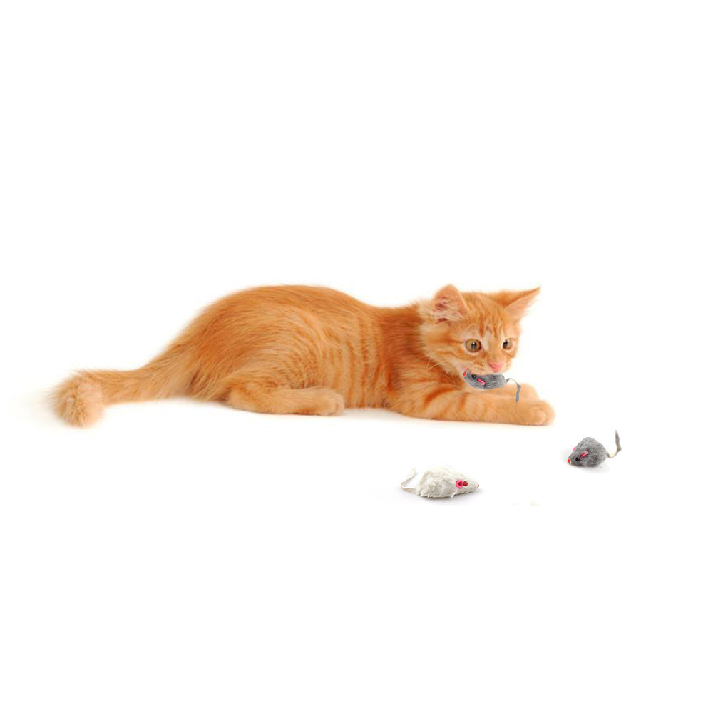 Pet Supplies 12pcs Simulated Rabbit Skin Mouse Combination Cat and Dog Toys