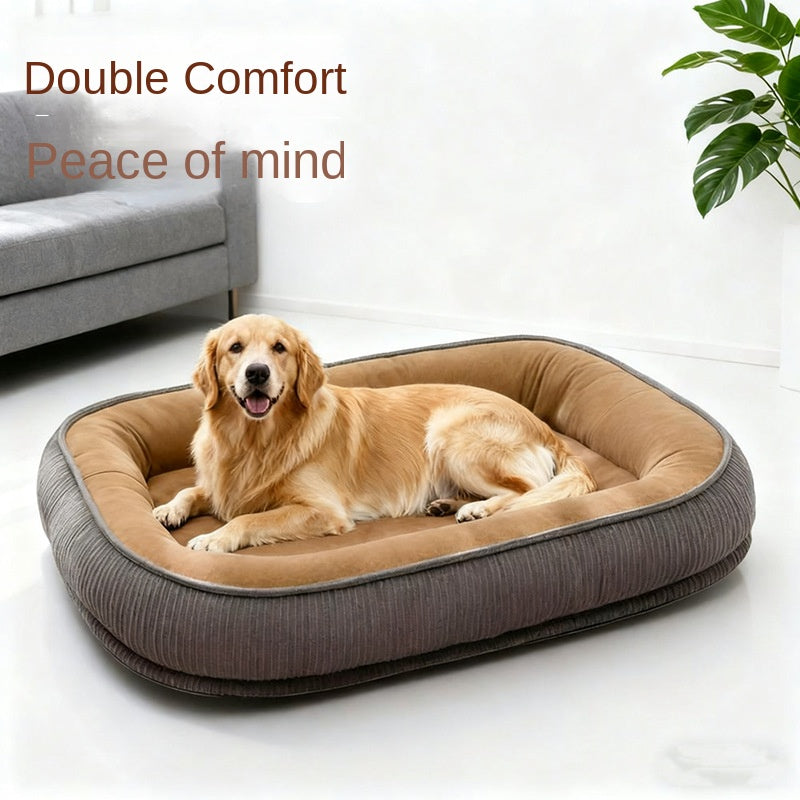 Dog House Winter Warm Removable Washable All-Season Dog Cage Dog Bed Cat Bed Pet Dog House Semi-Enclosed Cat Pad