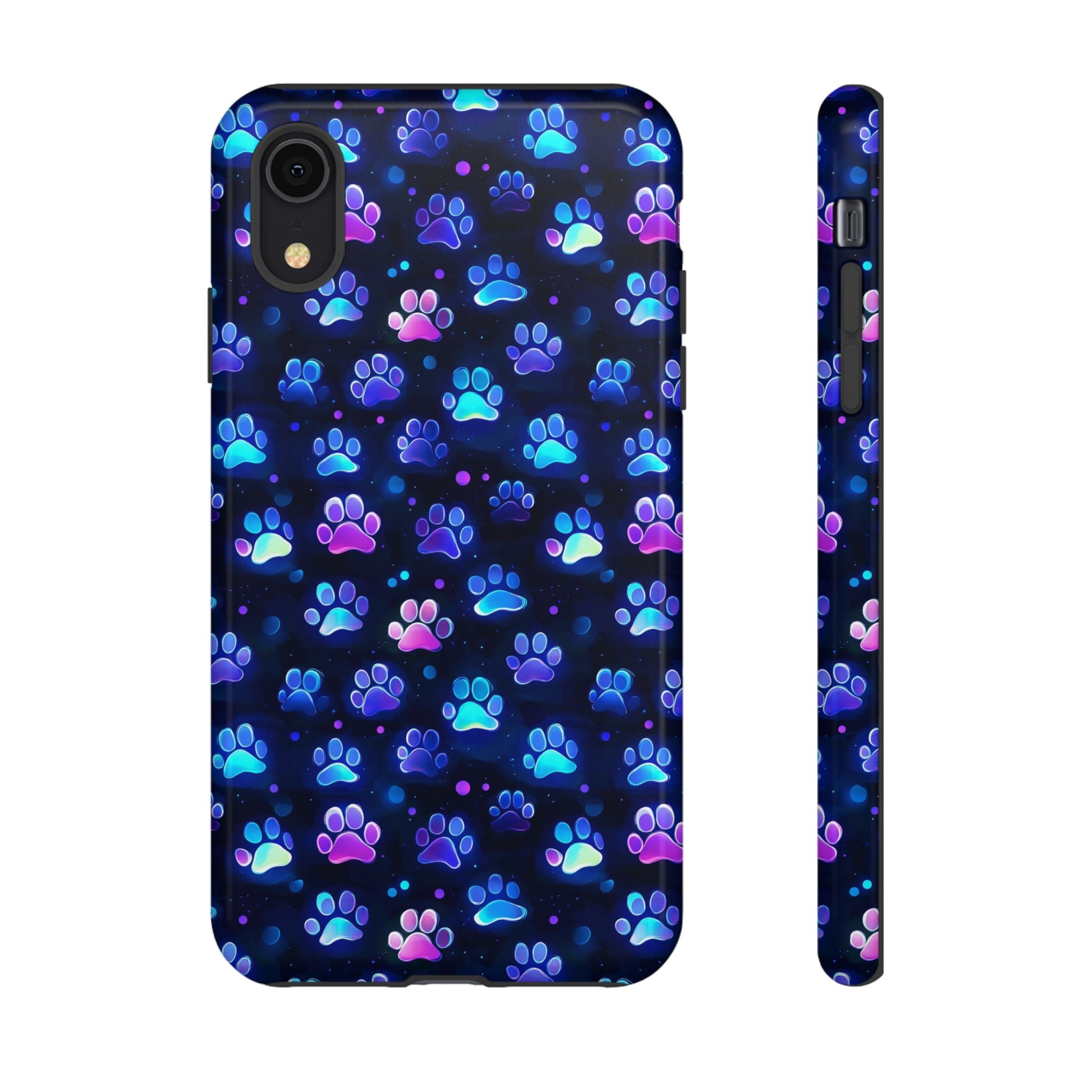 Neon Paw Print Phone Case | Tough Case