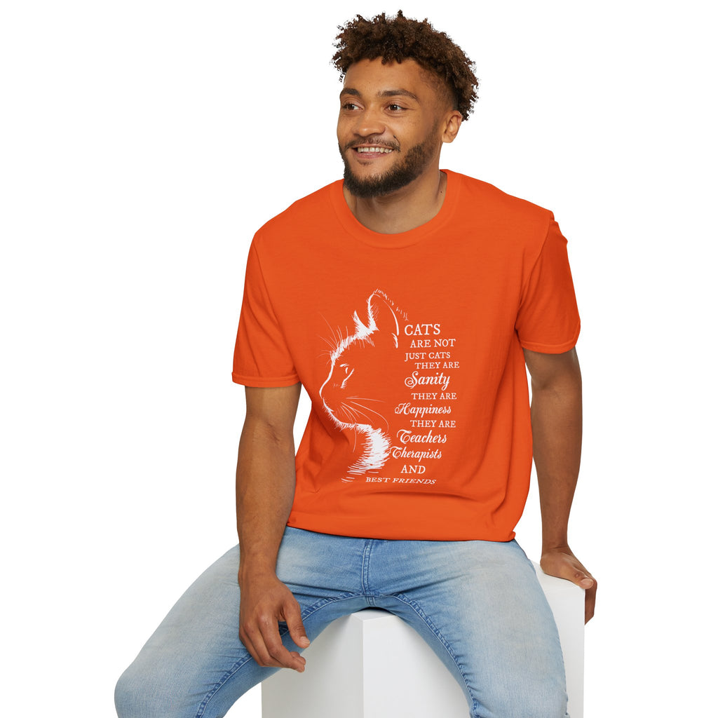 Cat Silhouette Quote T-Shirt | Cat Lovers Tee, Feline Friendship Design