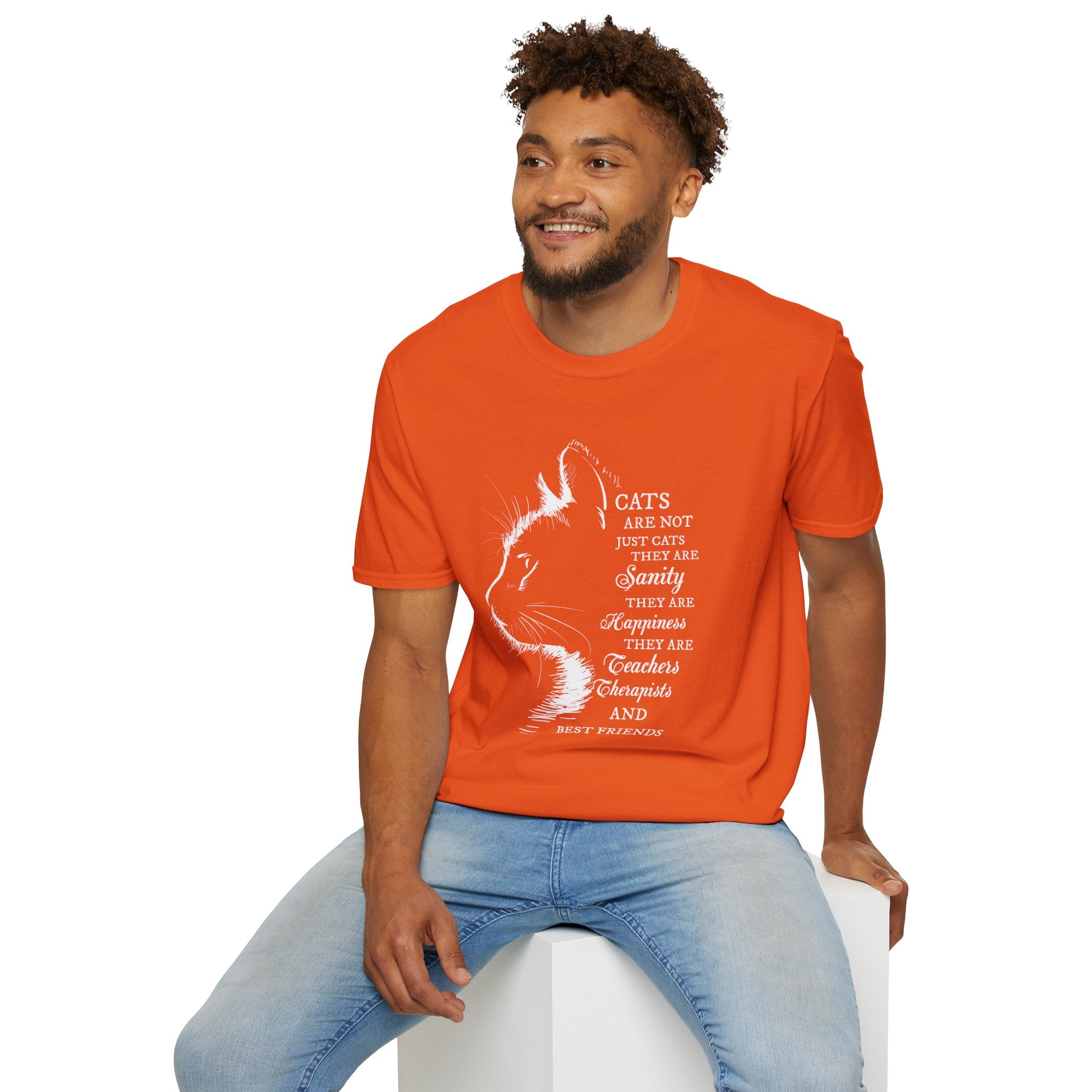 Cat Silhouette Quote T-Shirt | Cat Lovers Tee, Feline Friendship Design