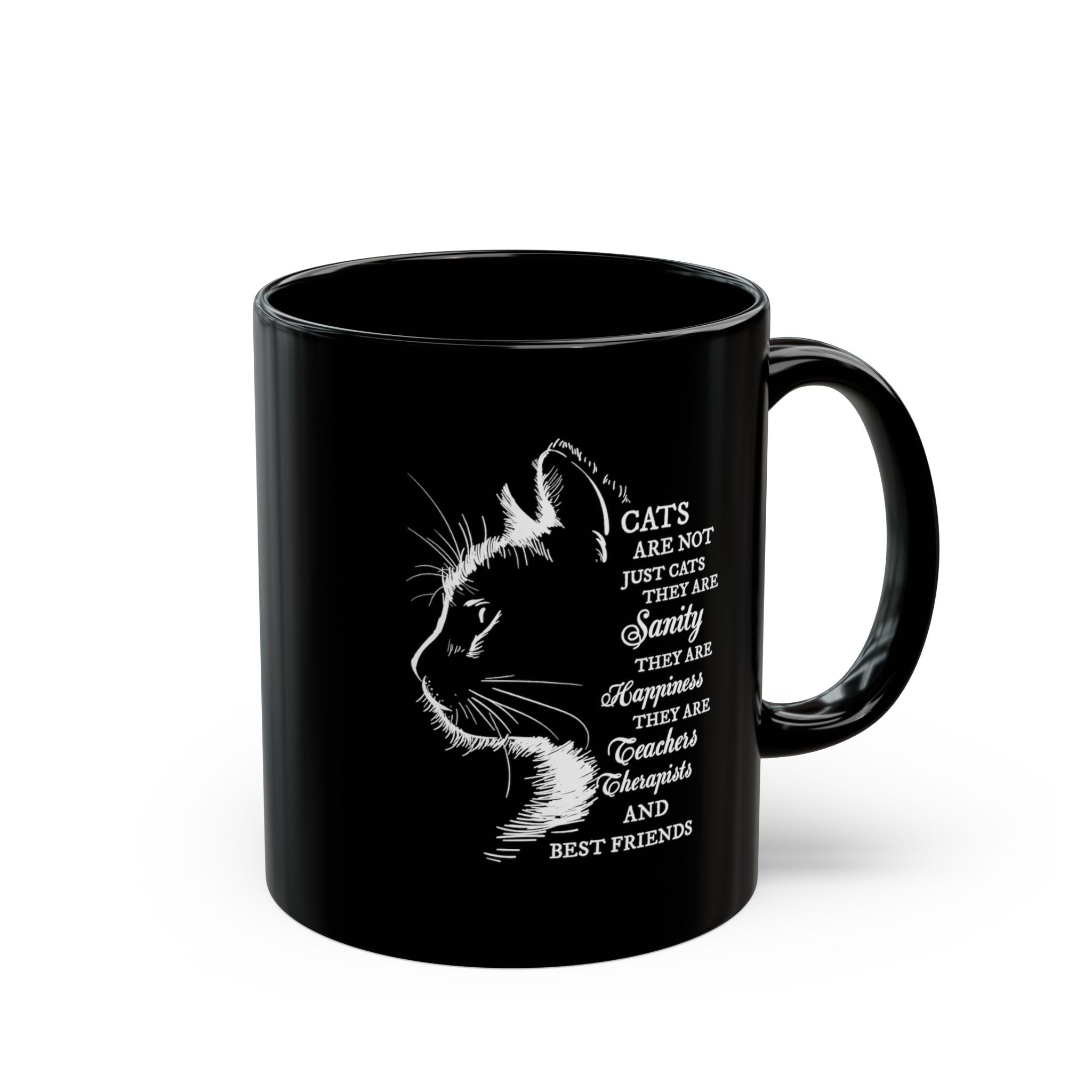 Cats Are Not Just Cats mug | Black Cat Silhouette, Cat Lovers Coffee Mug