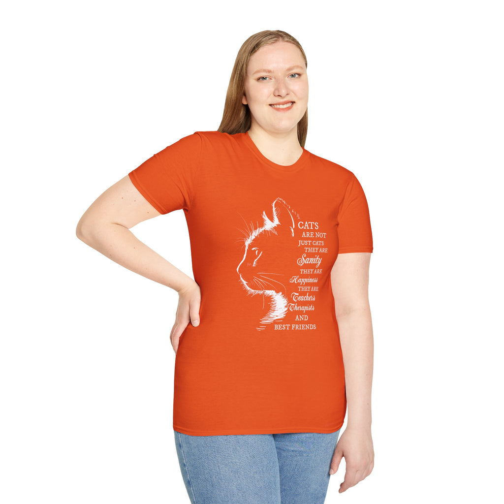 Cat Silhouette Quote T-Shirt | Cat Lovers Tee, Feline Friendship Design