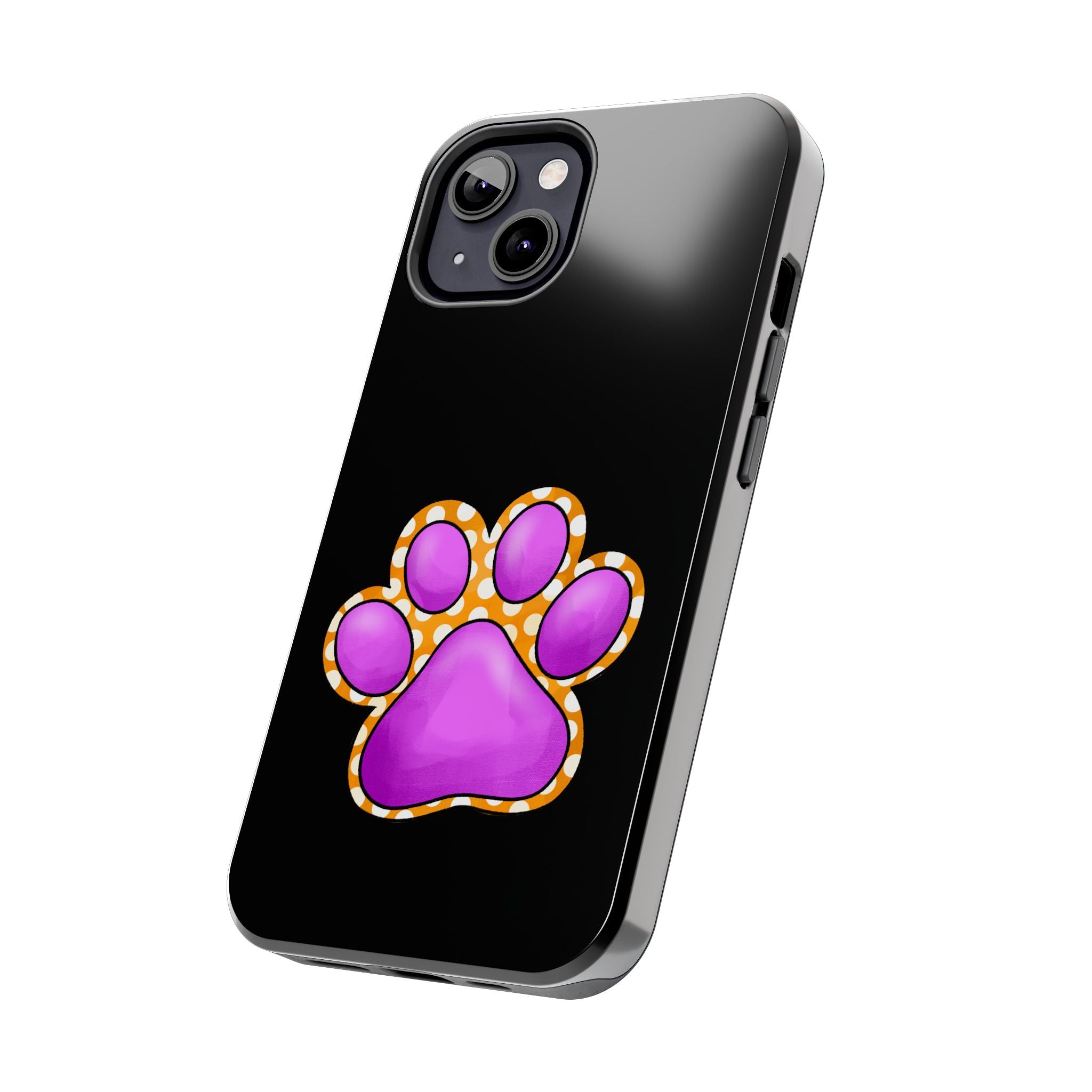 Purple Paw Print Phone Case | Cute Pet Paw iPhone Cover