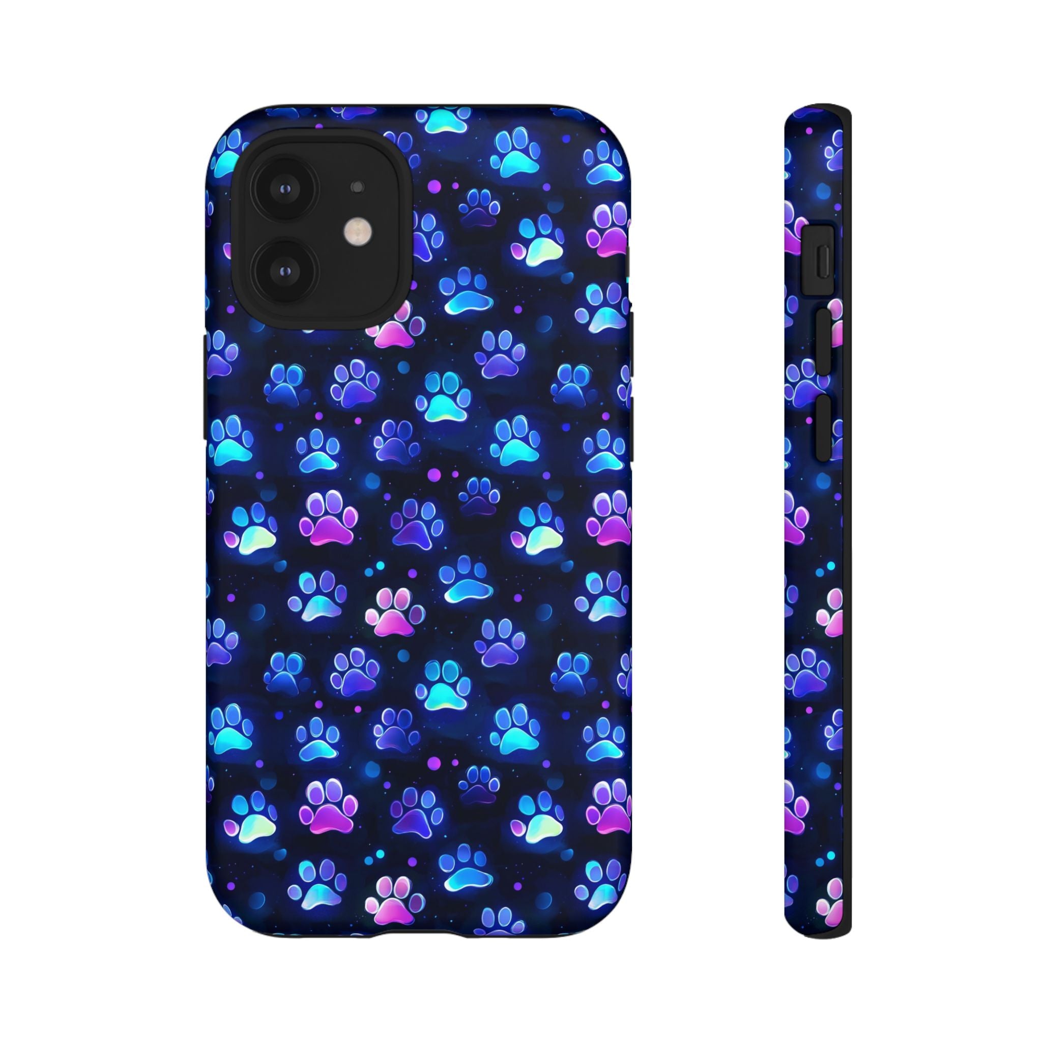 Neon Paw Print Phone Case | Tough Case