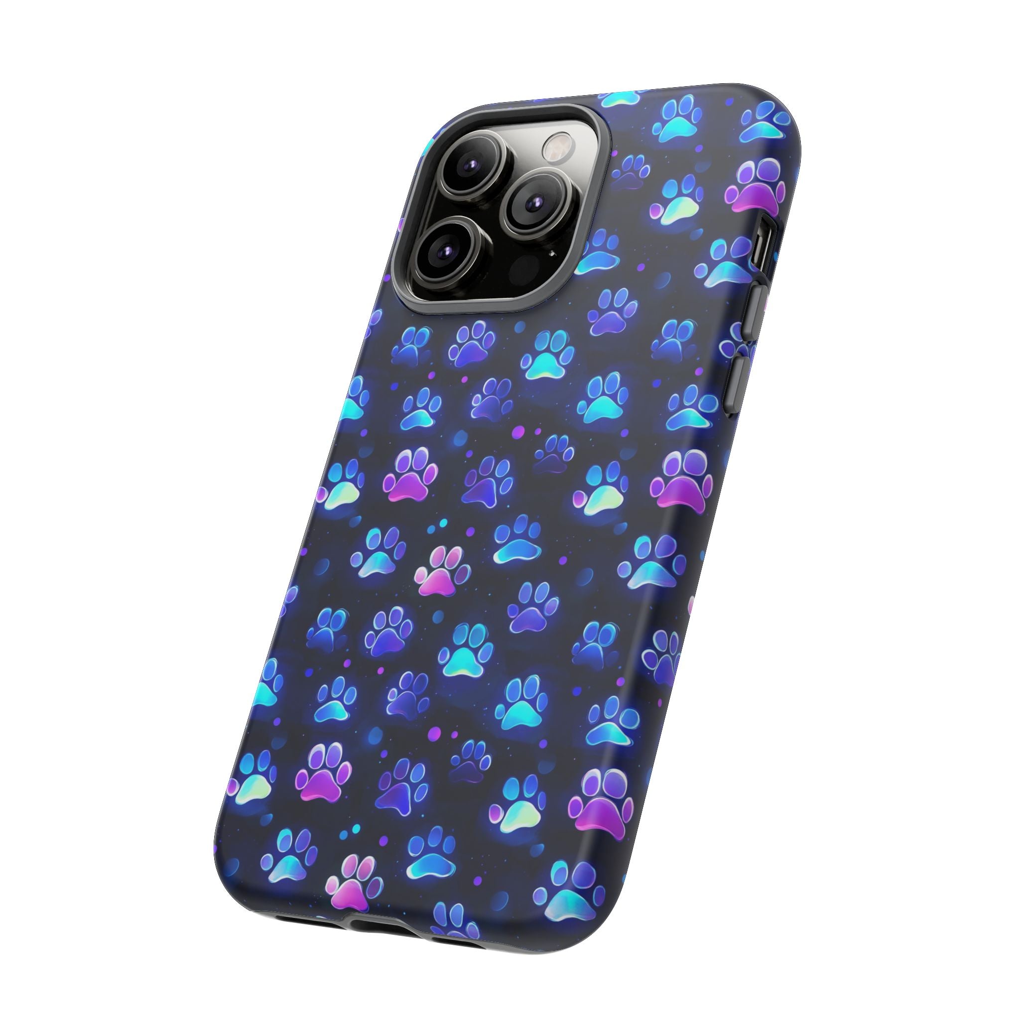 Neon Paw Print Phone Case | Tough Case