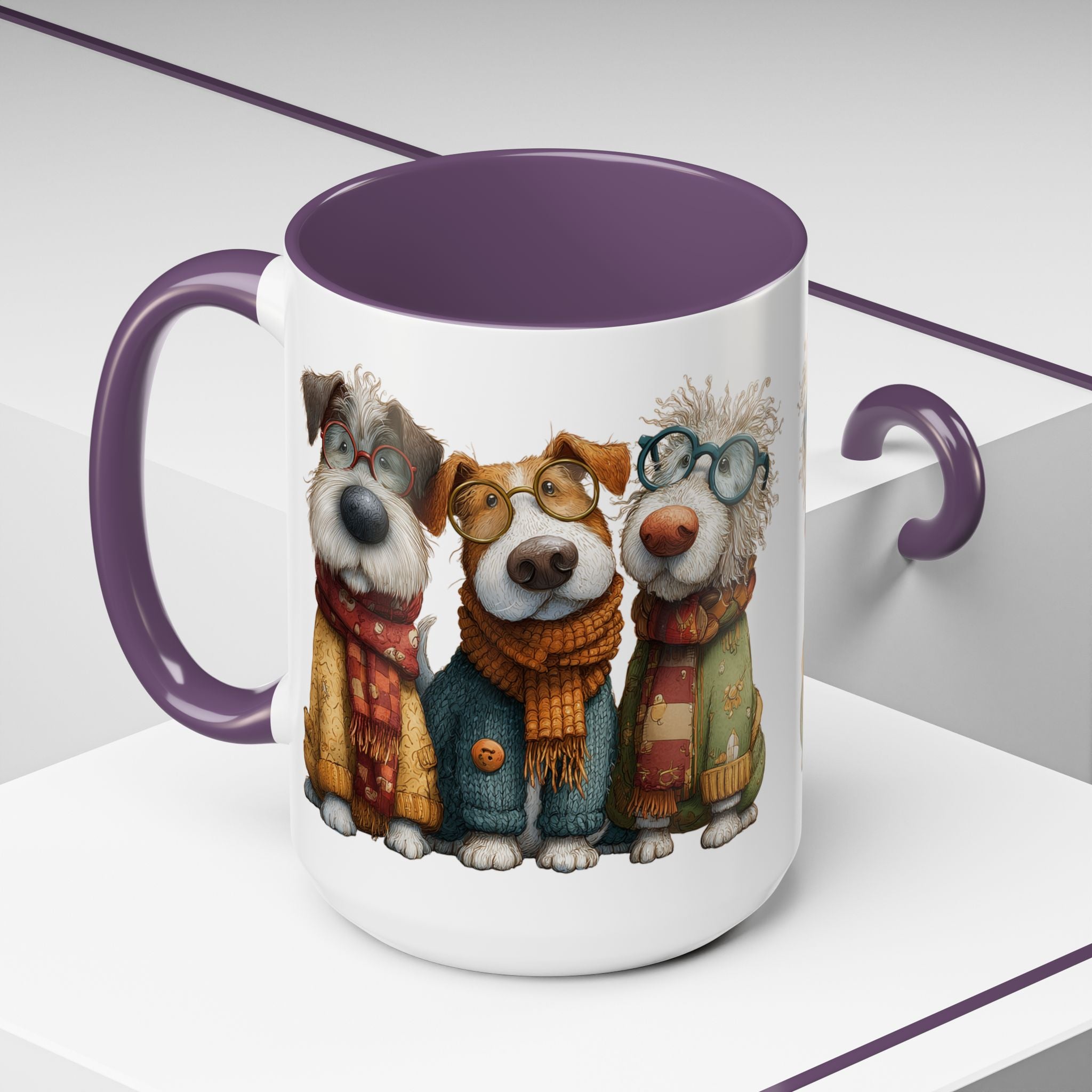 Three Cozy Dogs Mug | Accent Coffee Mug