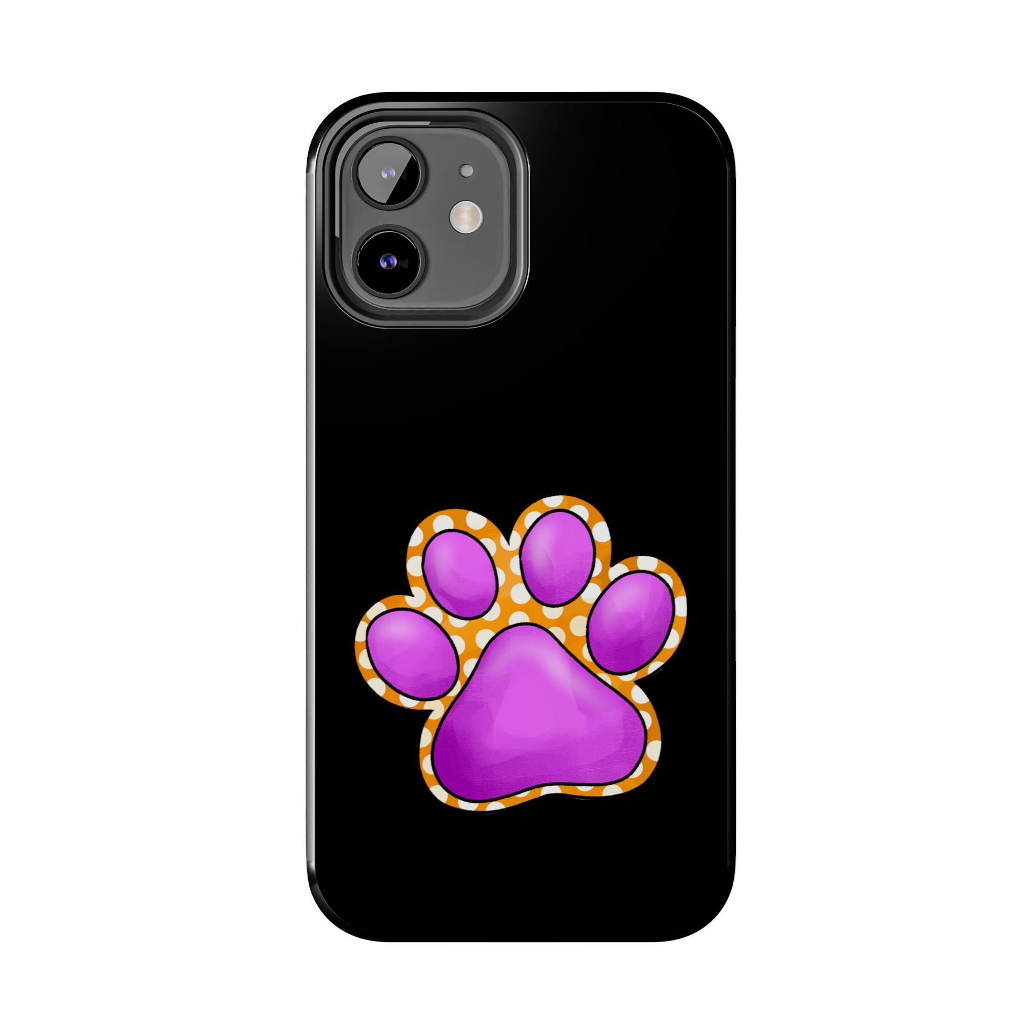 Purple Paw Print Phone Case | Cute Pet Paw iPhone Cover