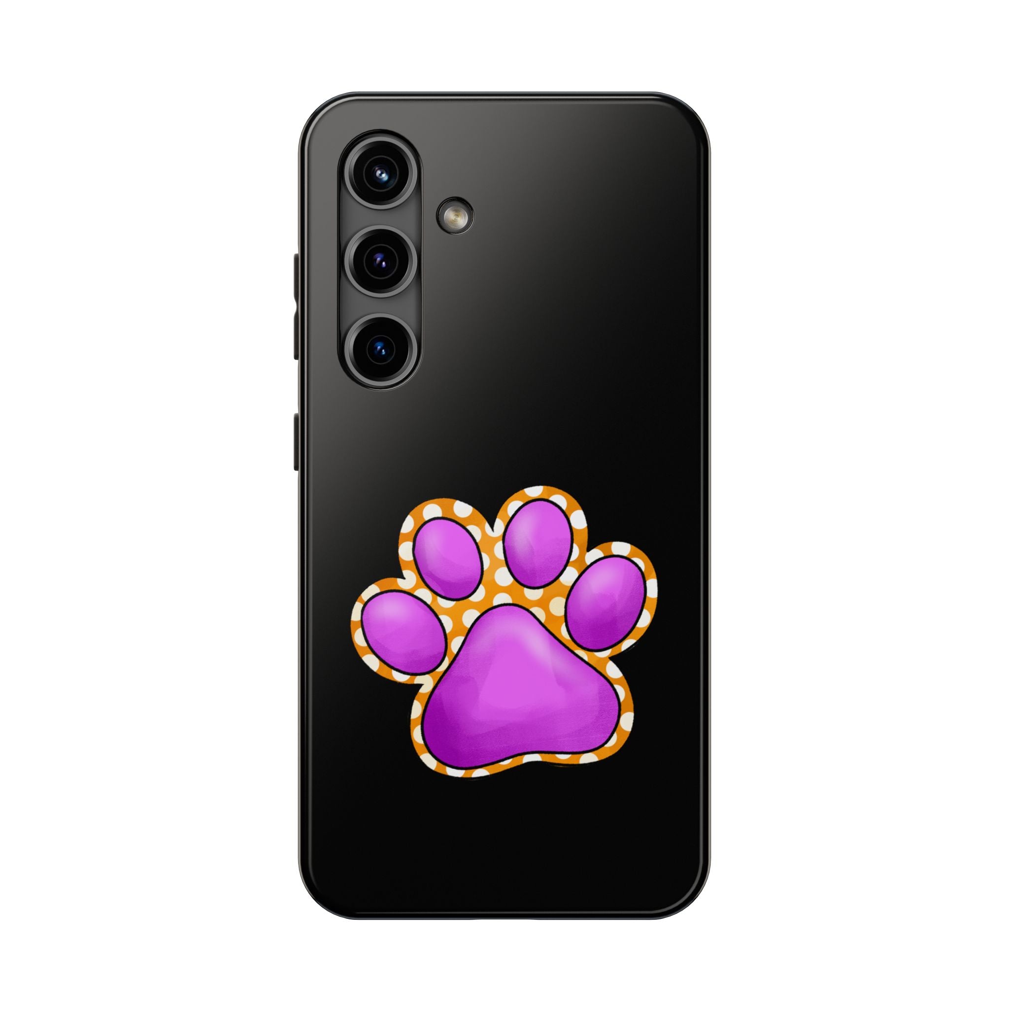 Purple Paw Print Phone Case | Cute Pet Paw iPhone Cover