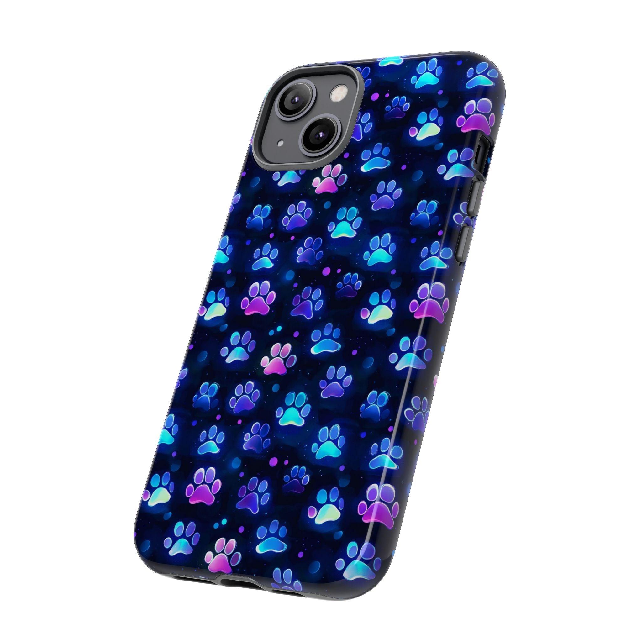 Neon Paw Print Phone Case | Tough Case
