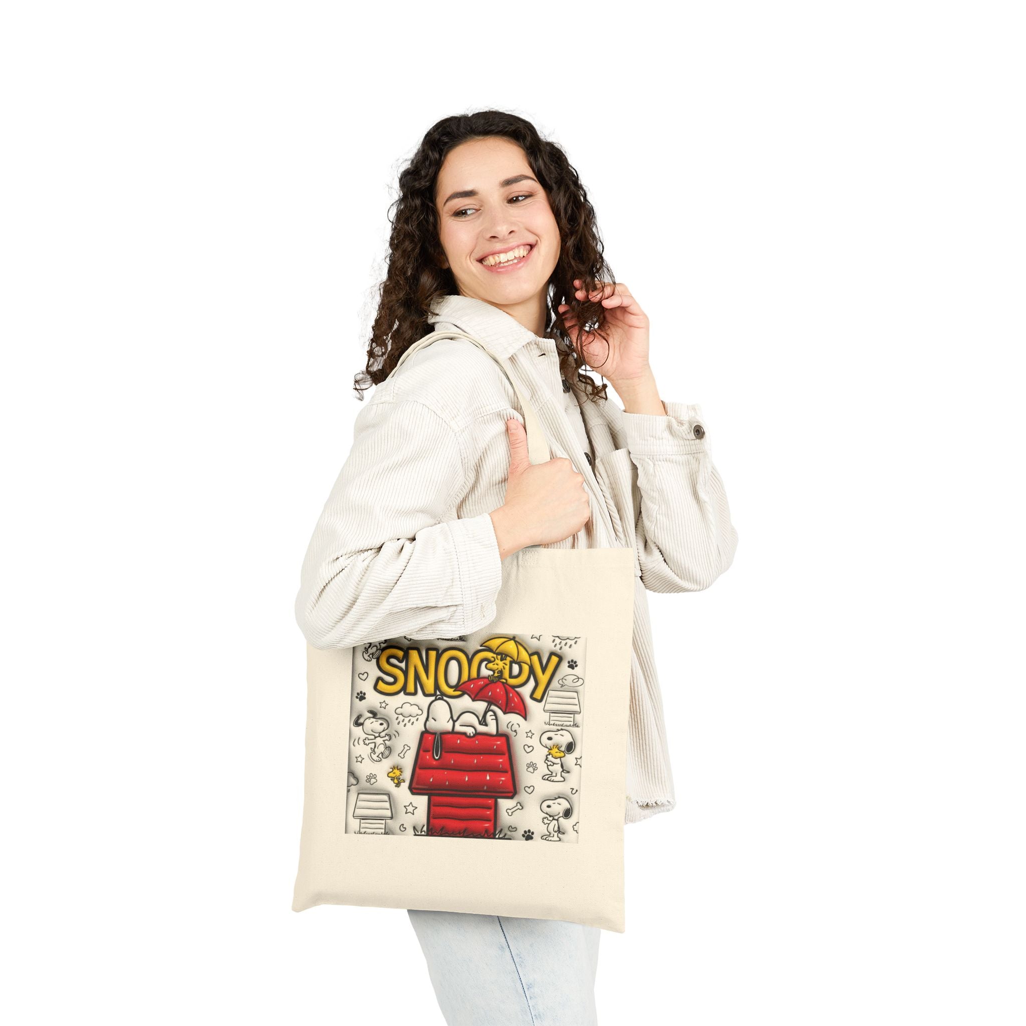 Snoopee Comic Panel Tote Bag | Peanut Doghouse Illustration