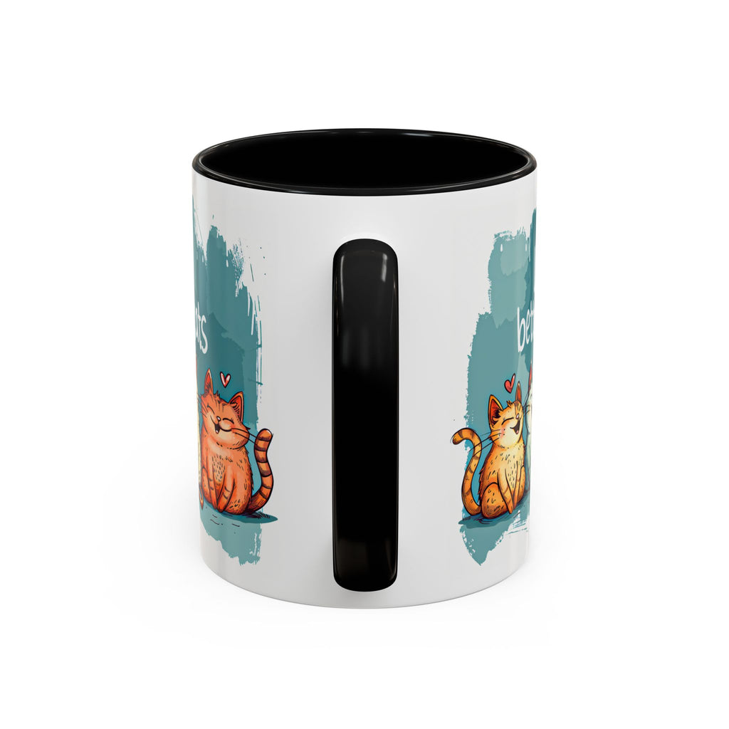Life Is Better With Cats Coffee Mug | Accent Two-Tone Mug