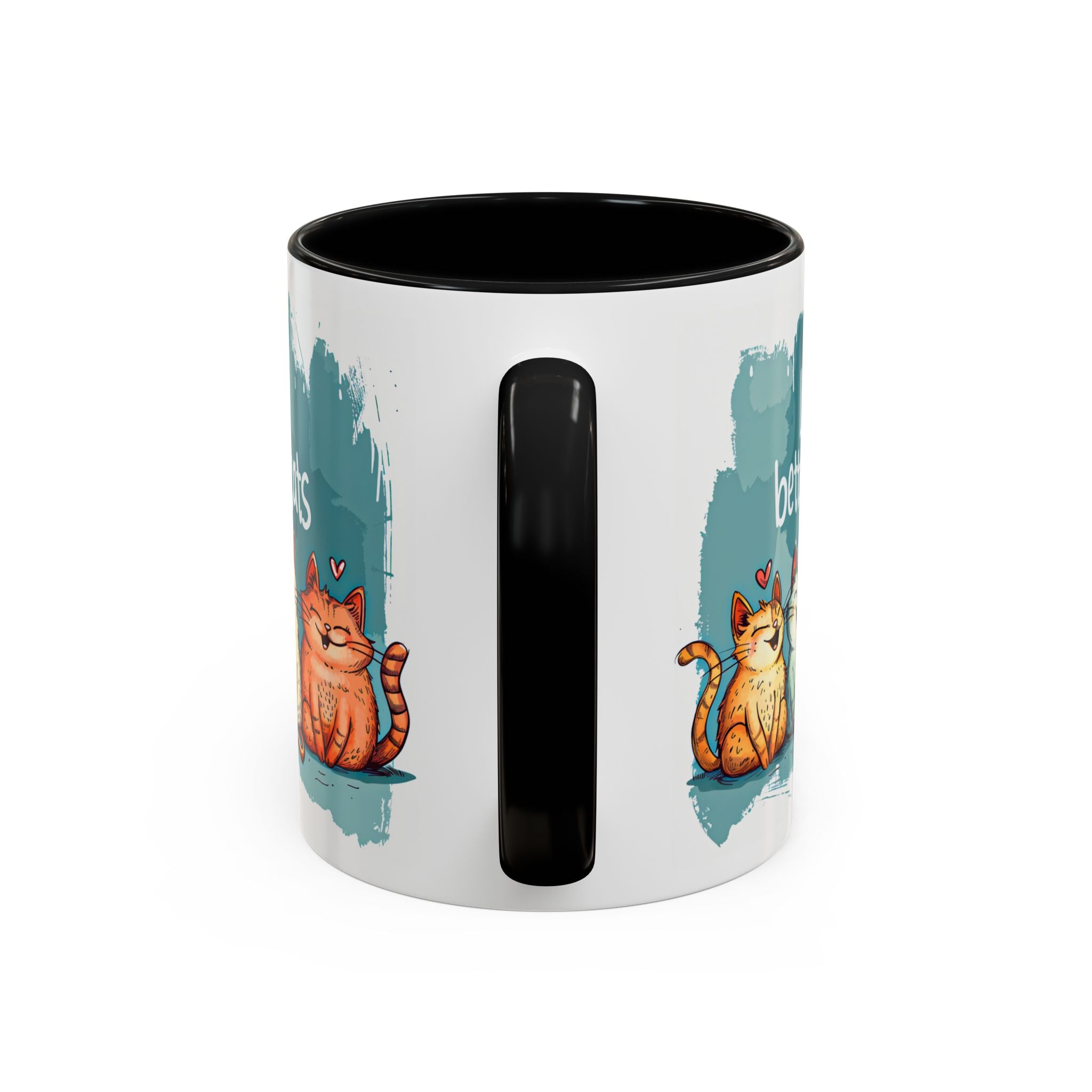 Life Is Better With Cats Coffee Mug | Accent Two-Tone Mug