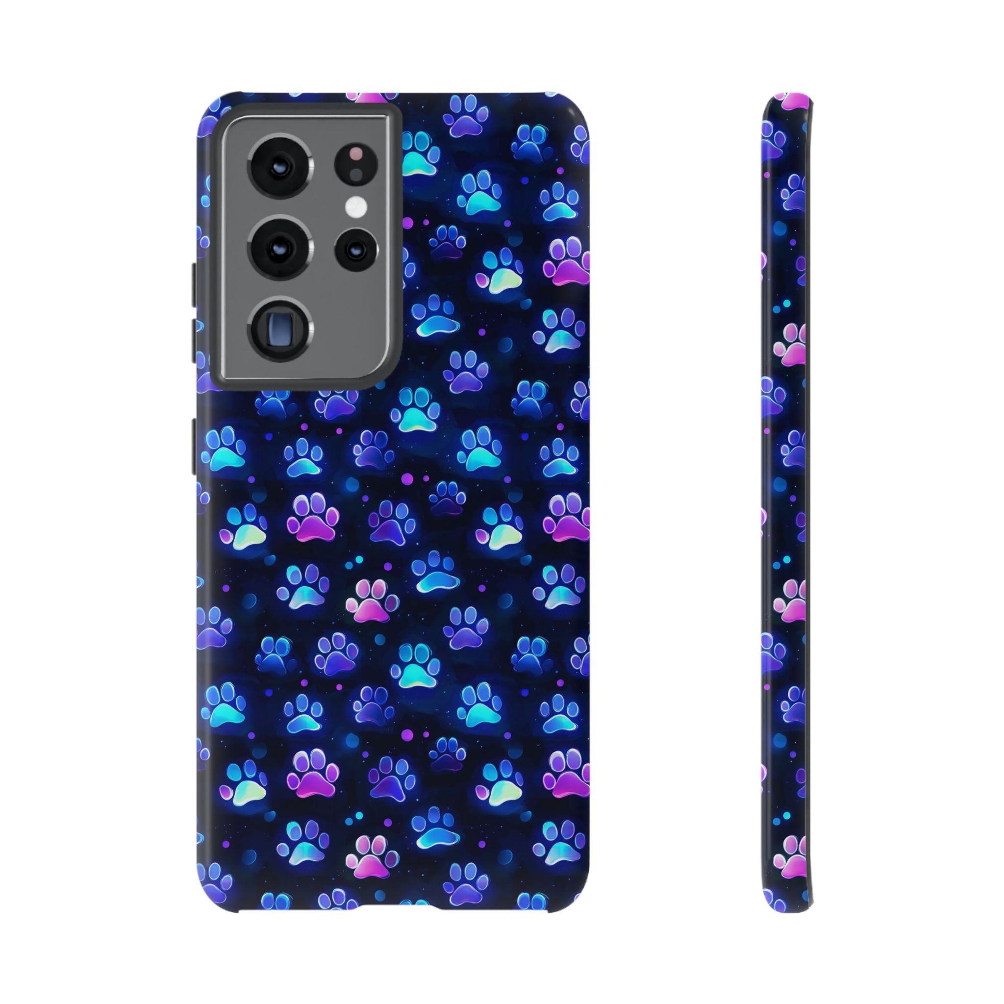 Neon Paw Print Phone Case | Tough Case
