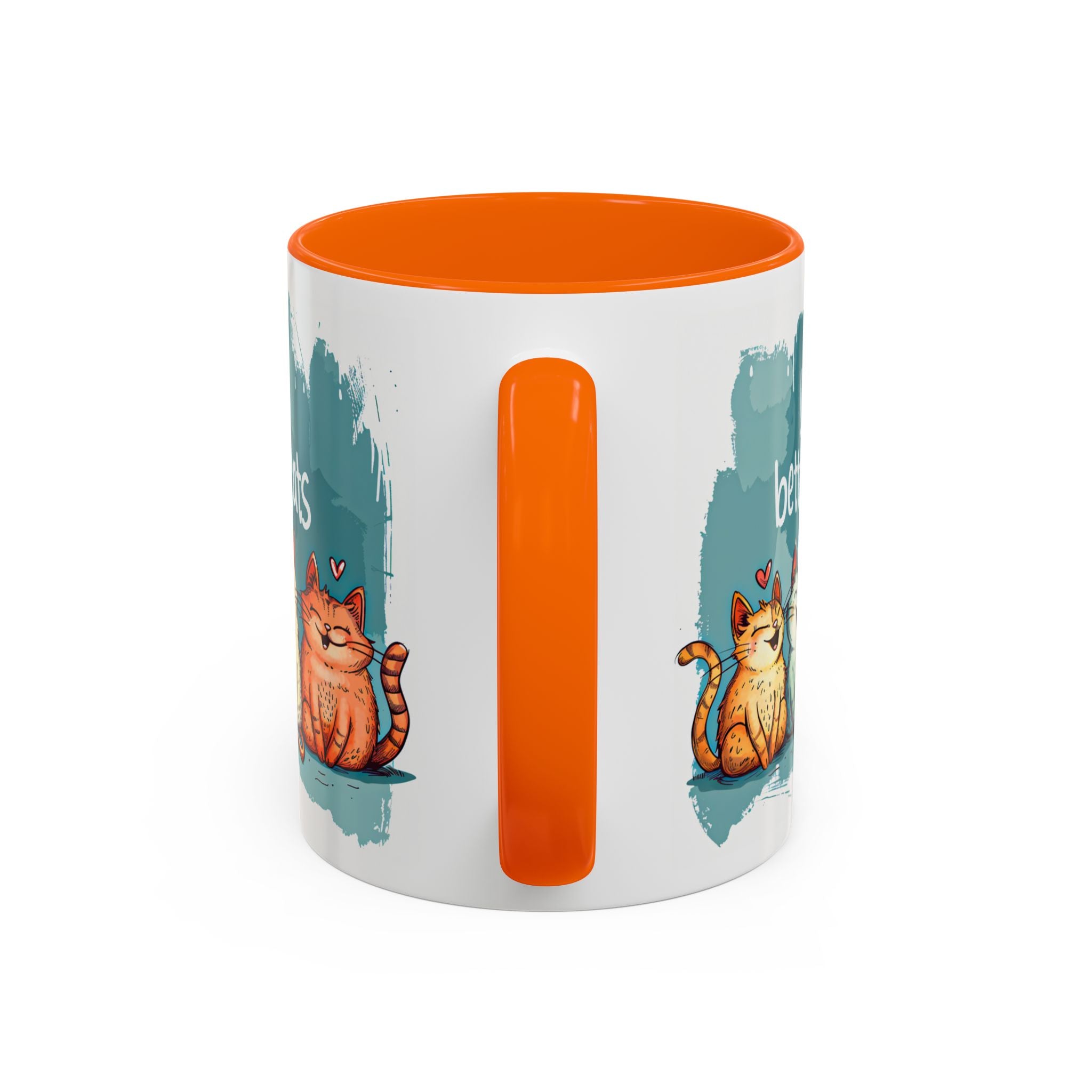 Life Is Better With Cats Coffee Mug | Accent Two-Tone Mug