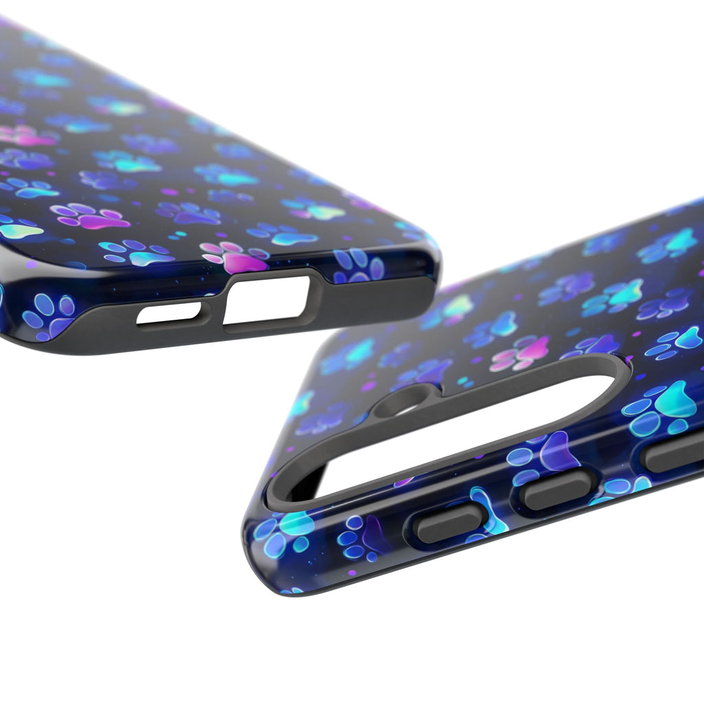 Neon Paw Print Phone Case | Tough Case