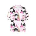 Women's All Over Print Christmas Cats Shirt Made in USA