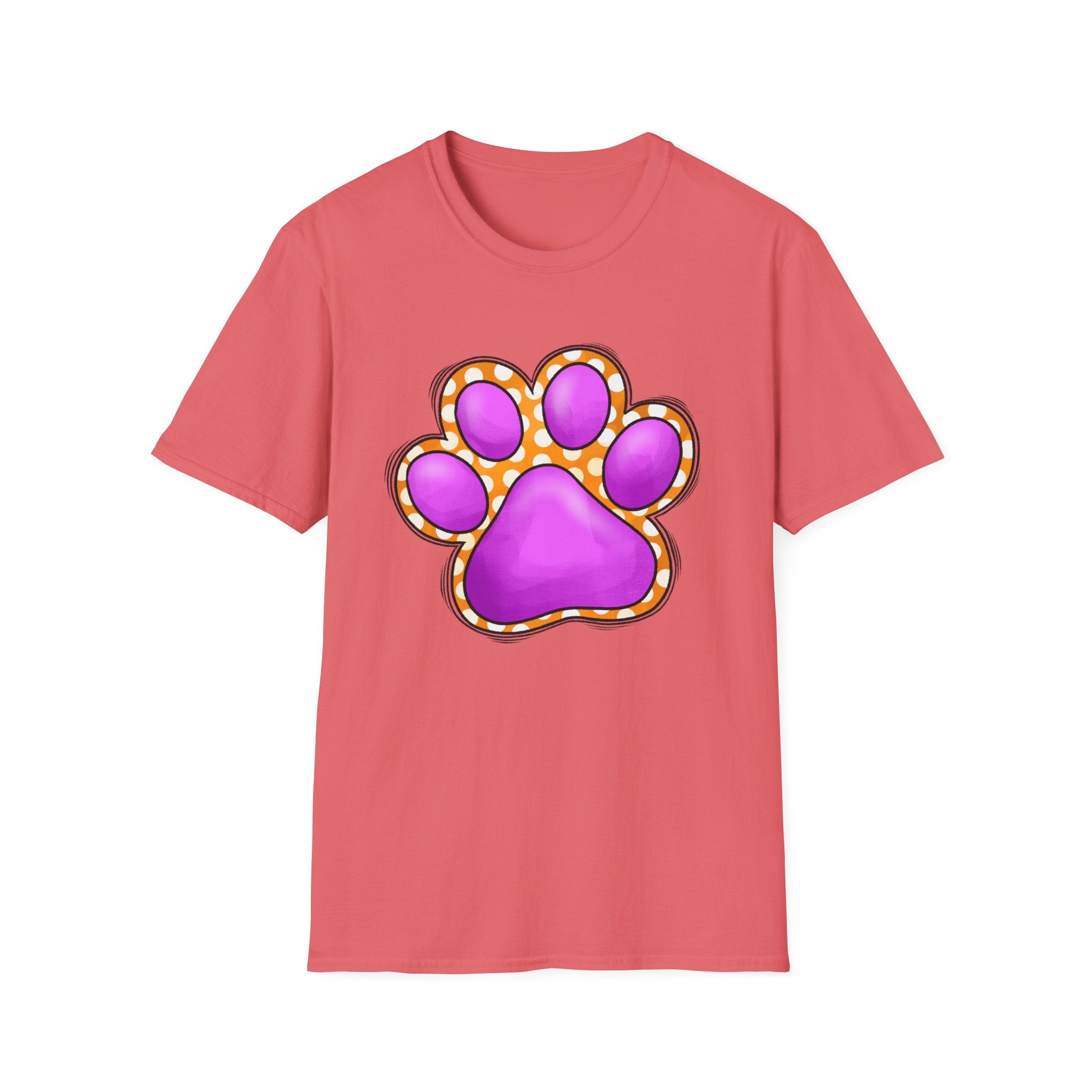 Pink Paw Print T-Shirt | Cute Animal Paw Graphic Tee