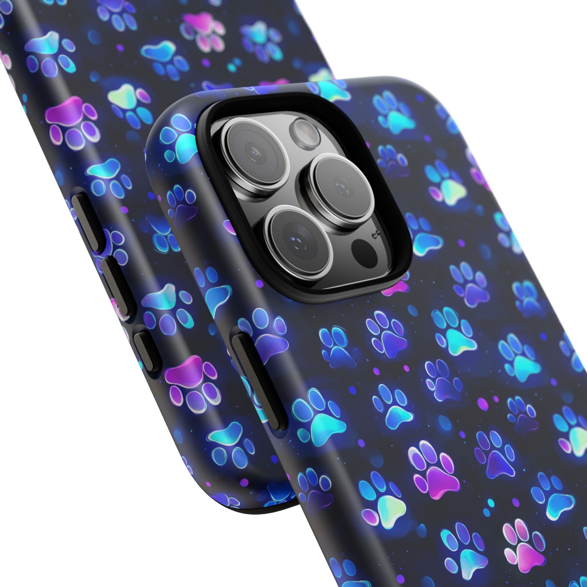 Neon Paw Print Phone Case | Tough Case