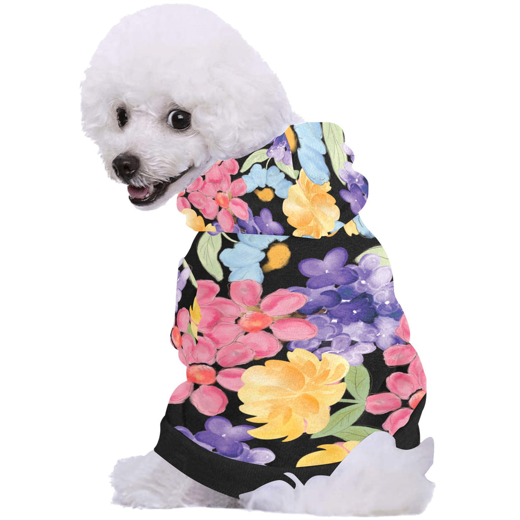 Hawaiian Flowers All Over Print Pet Dog Hoodie