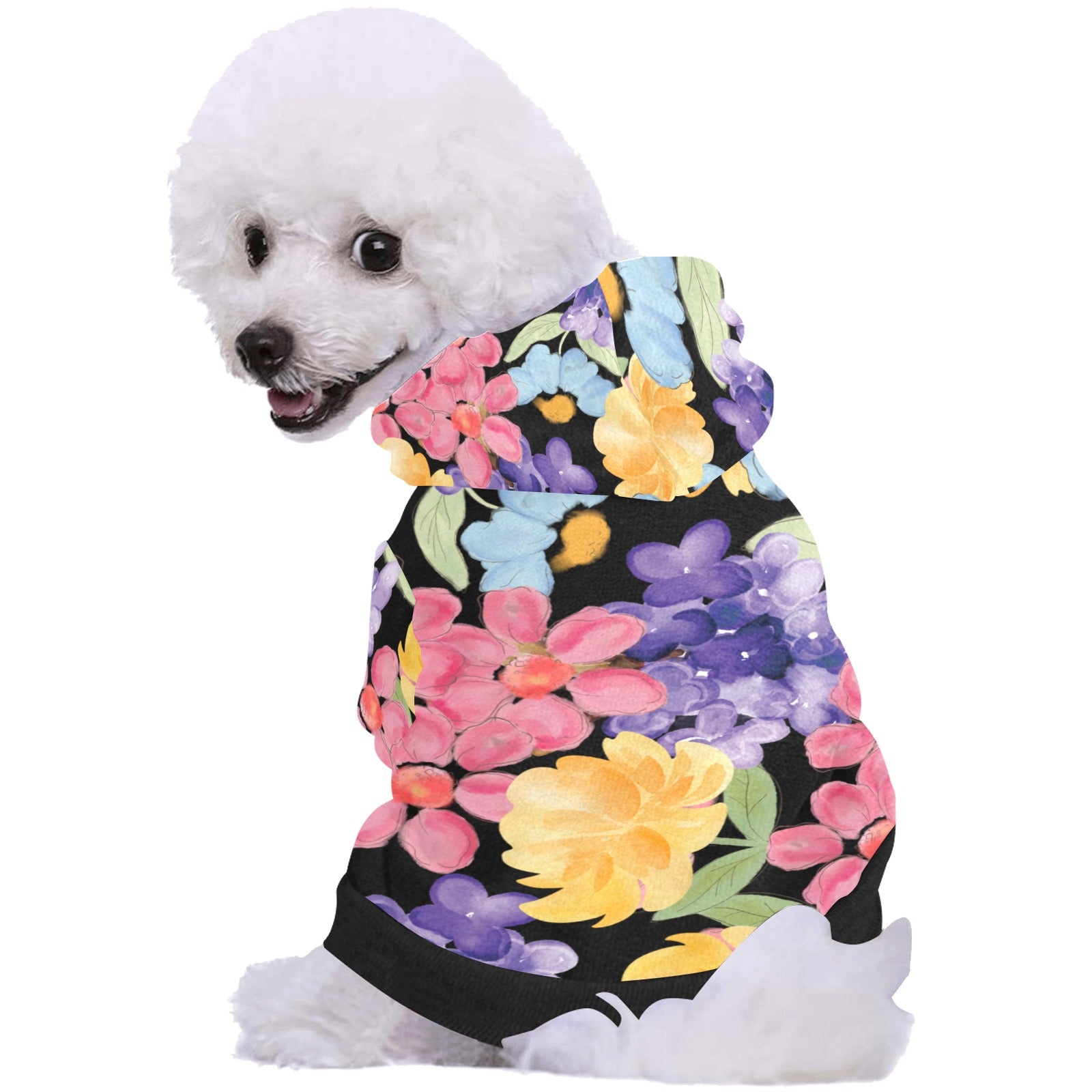 Hawaiian Flowers All Over Print Pet Dog Hoodie