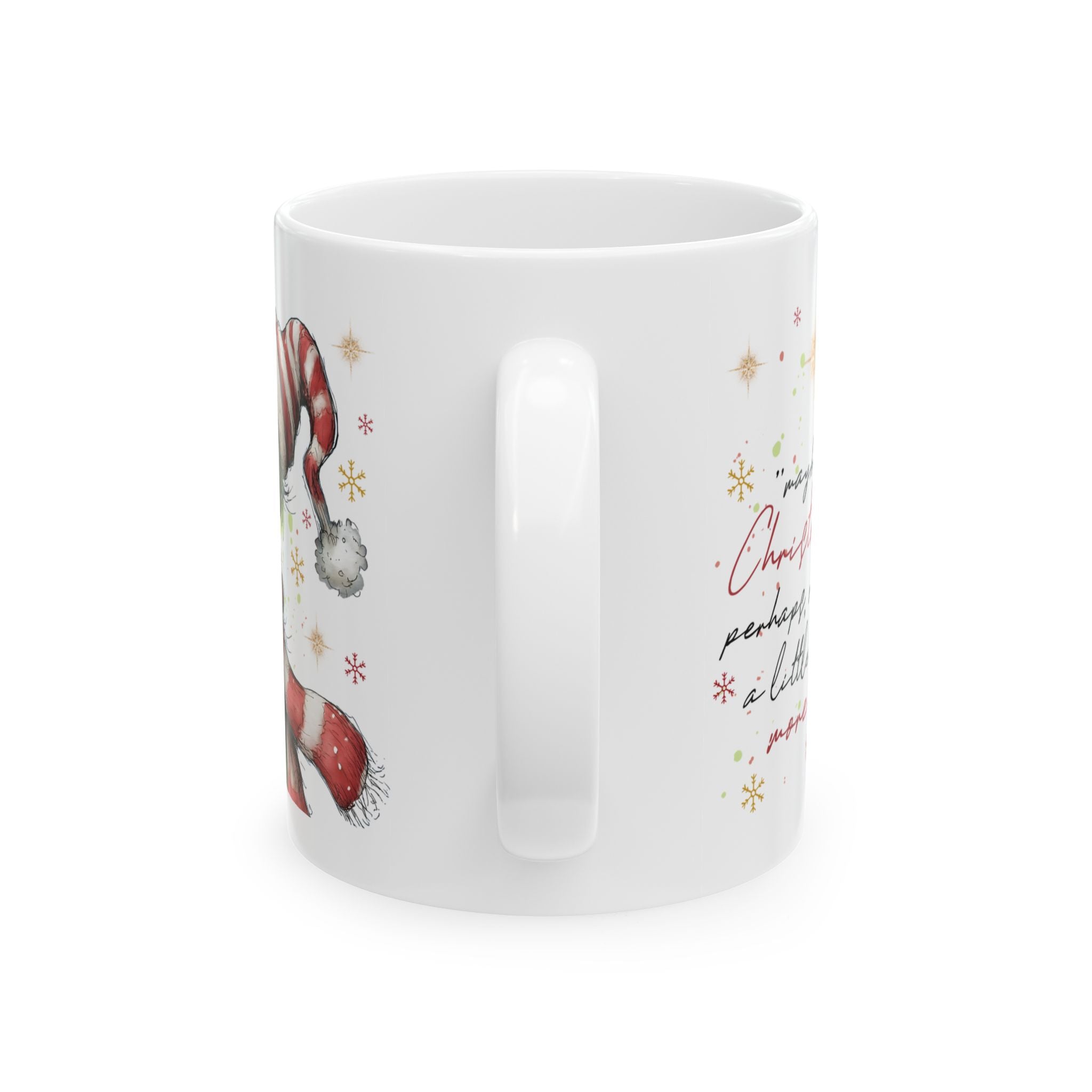 Grinch in Santa Hat Mug | Christmas Quote Ceramic Mug