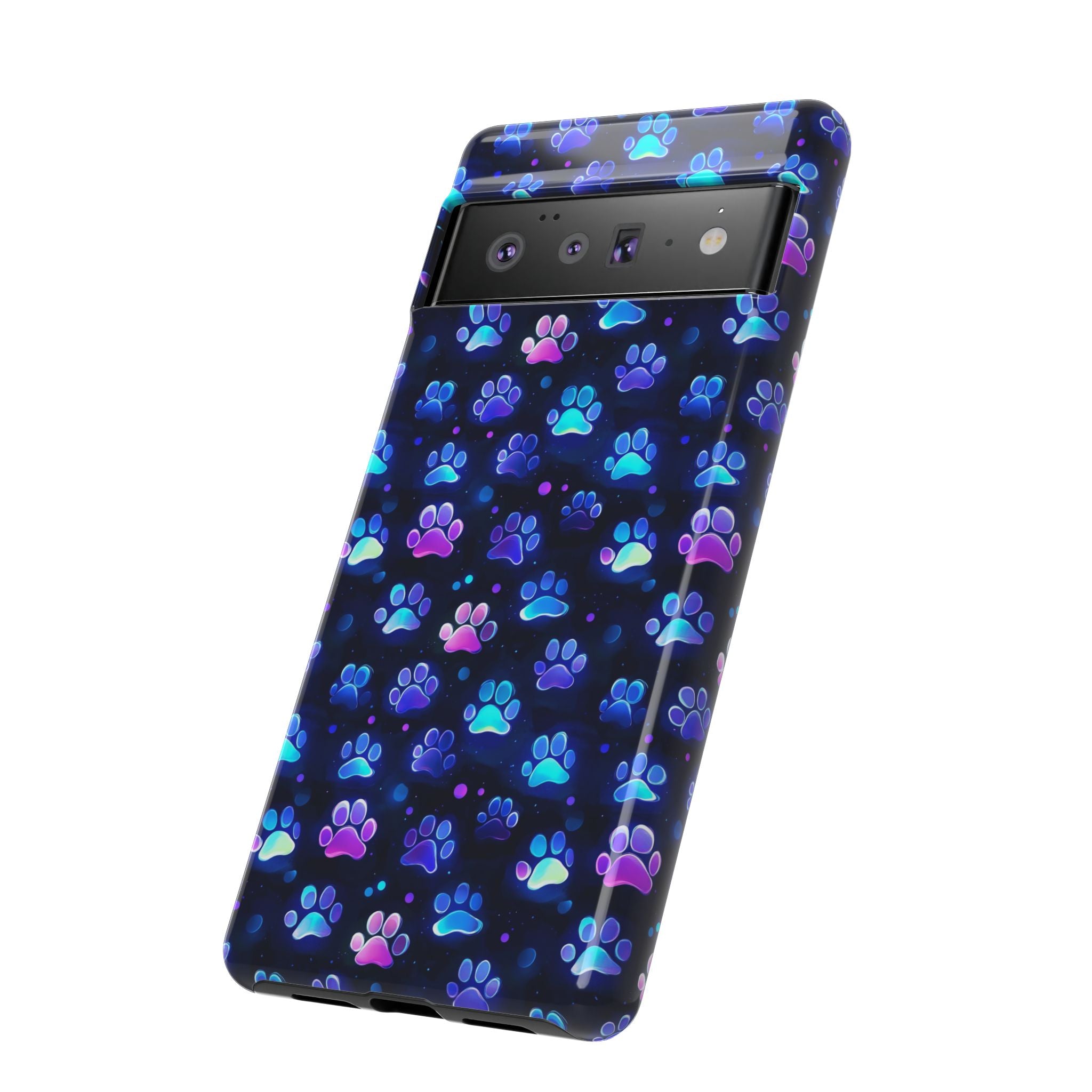 Neon Paw Print Phone Case | Tough Case