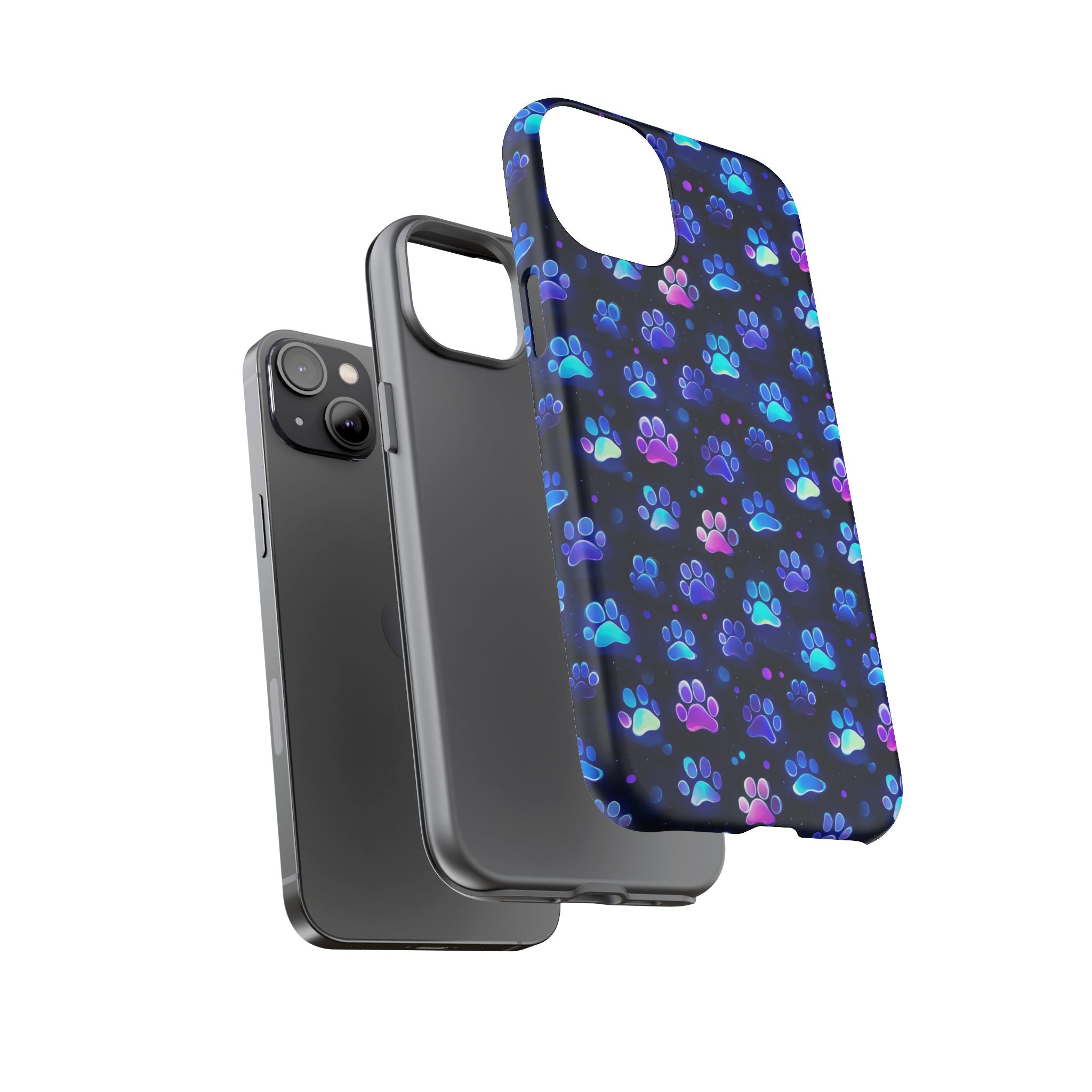 Neon Paw Print Phone Case | Tough Case