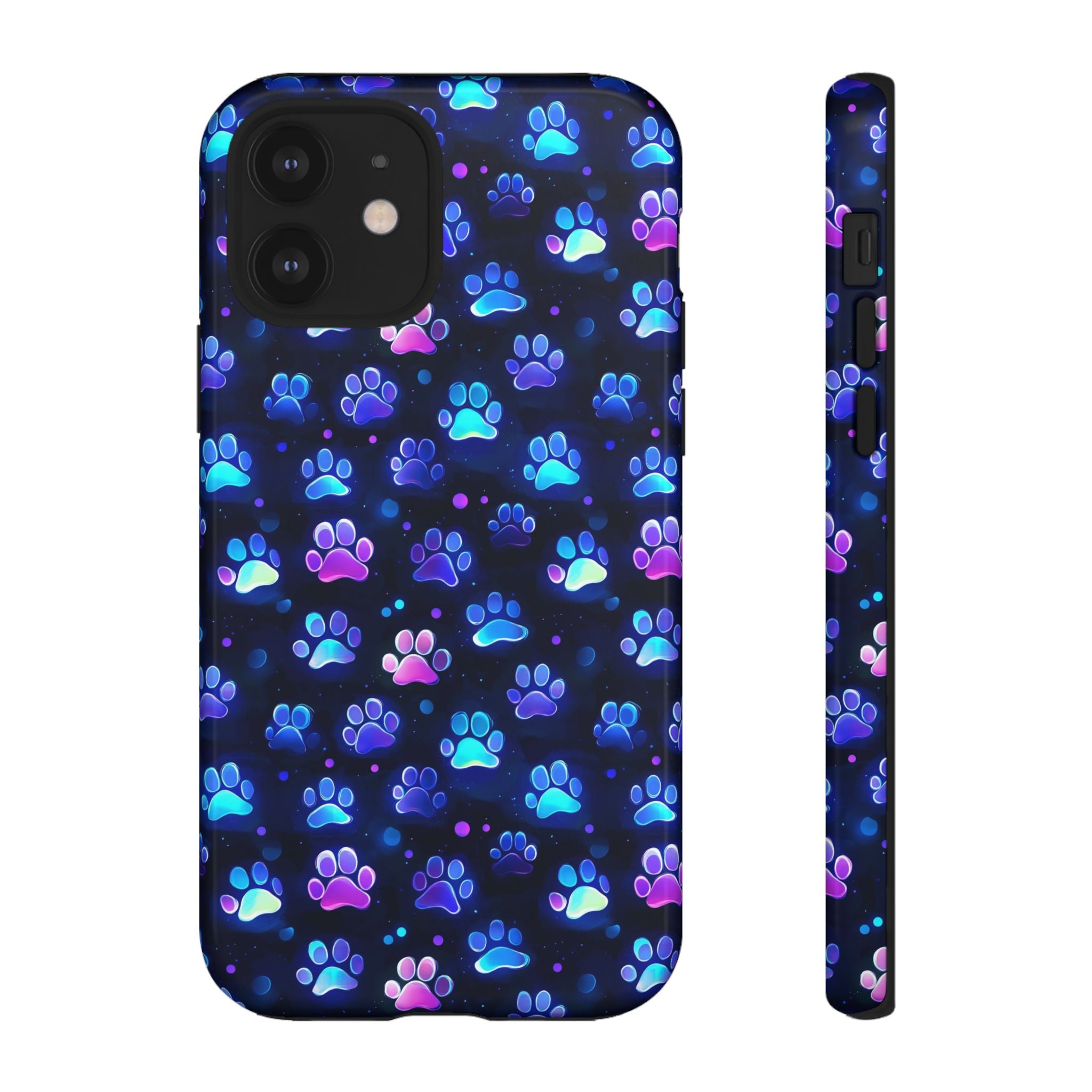 Neon Paw Print Phone Case | Tough Case