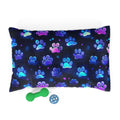 Neon Paw Print Pet Bed | Glow Paw Pattern Pillow Cushion