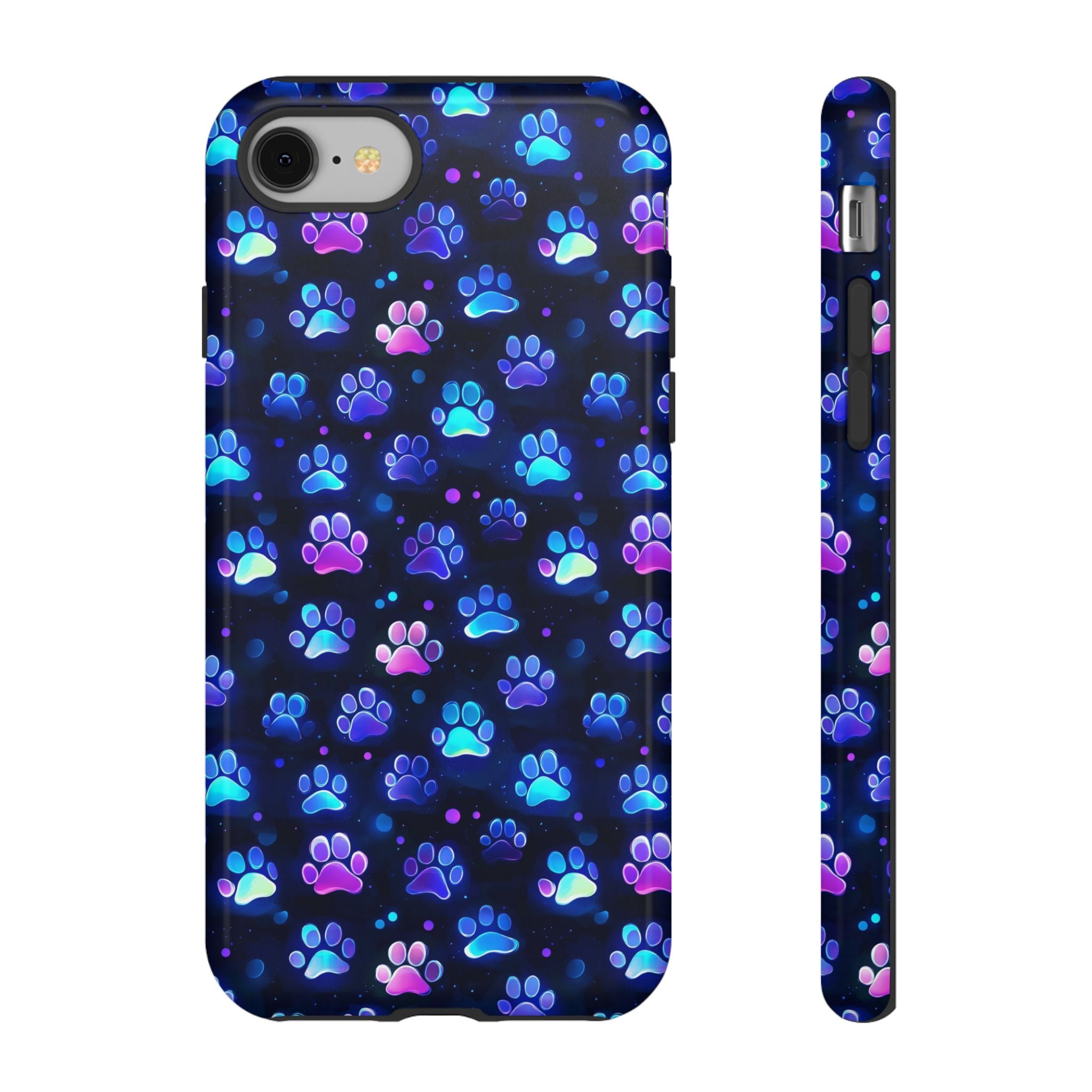 Neon Paw Print Phone Case | Tough Case