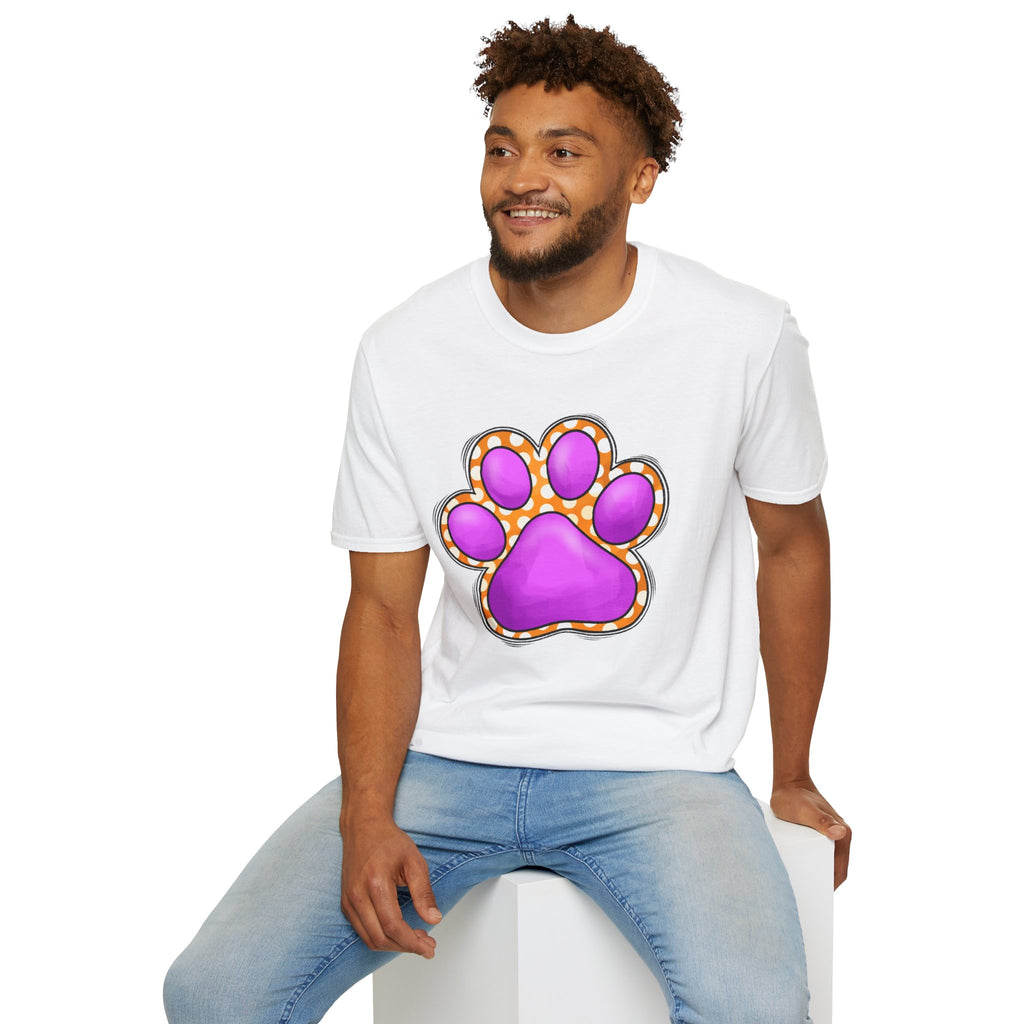 Pink Paw Print T-Shirt | Cute Animal Paw Graphic Tee