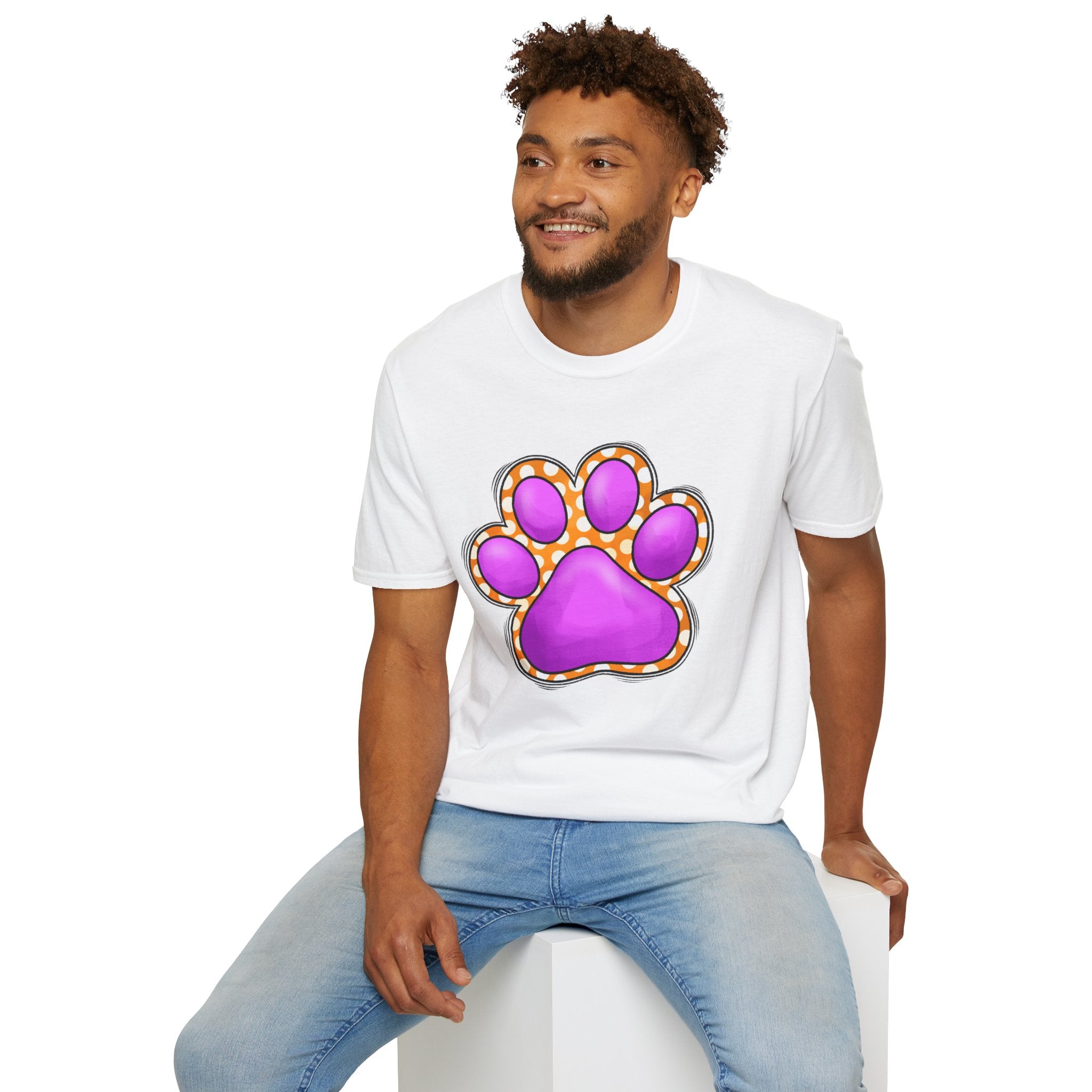 Pink Paw Print T-Shirt | Cute Animal Paw Graphic Tee