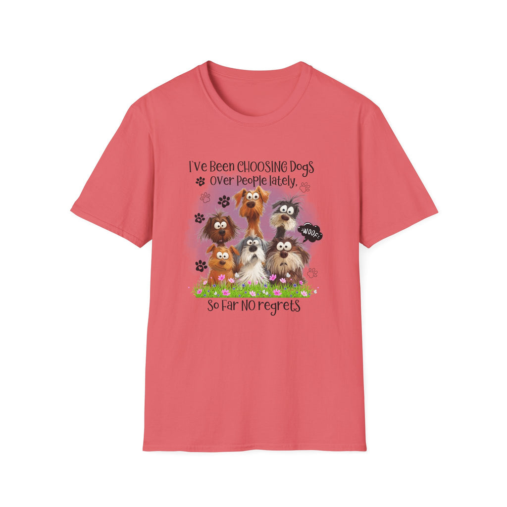 Choosing Dogs Over People T-Shirt | Cute Cartoon Dogs, Paw Print Design