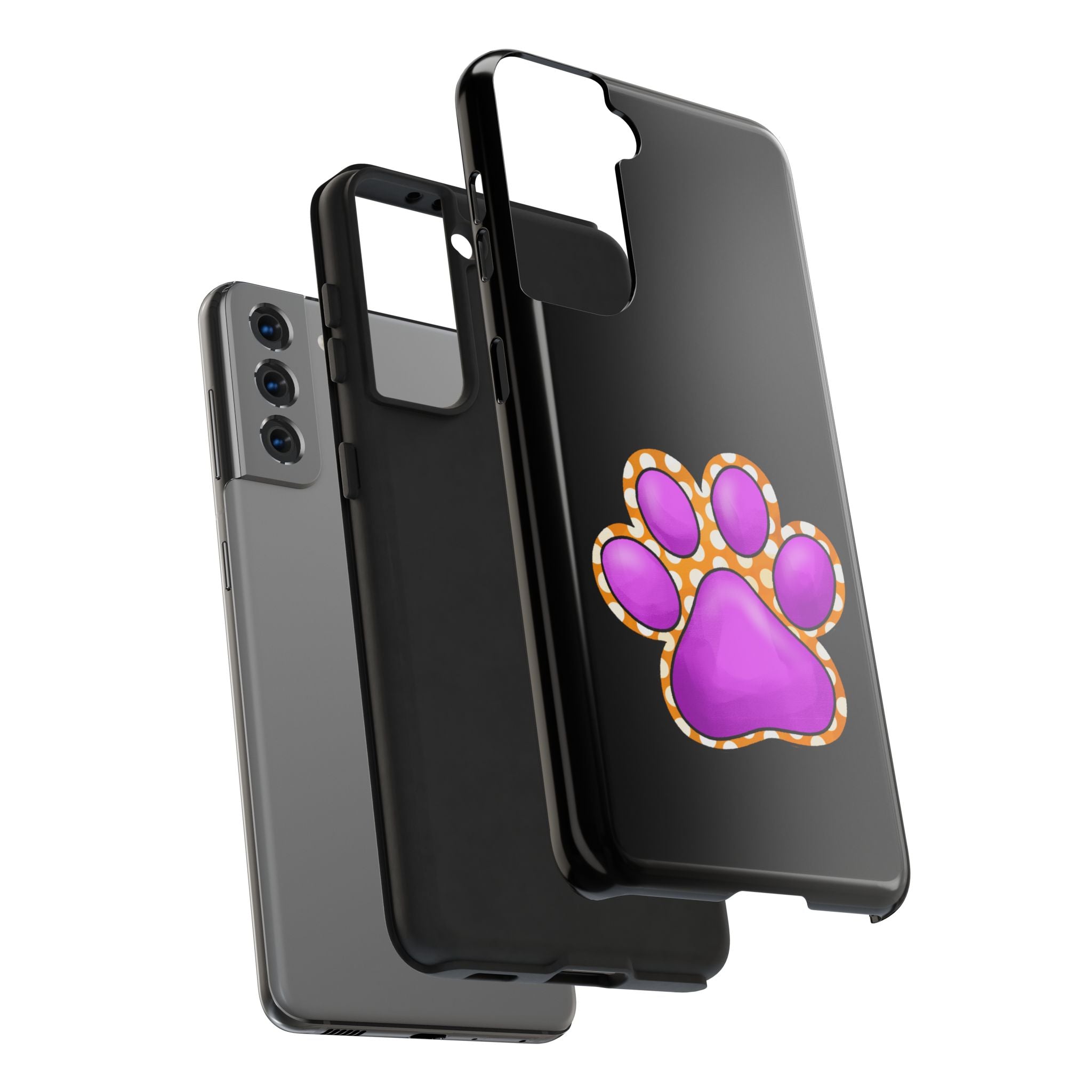 Purple Paw Print Phone Case | Cute Pet Paw iPhone Cover