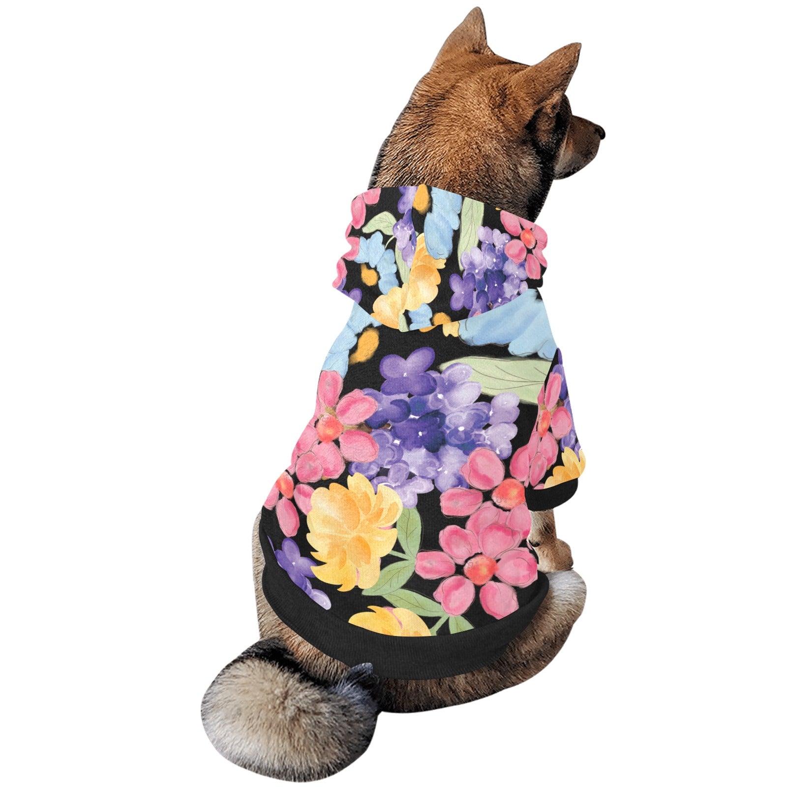 Hawaiian Flowers All Over Print Pet Dog Hoodie