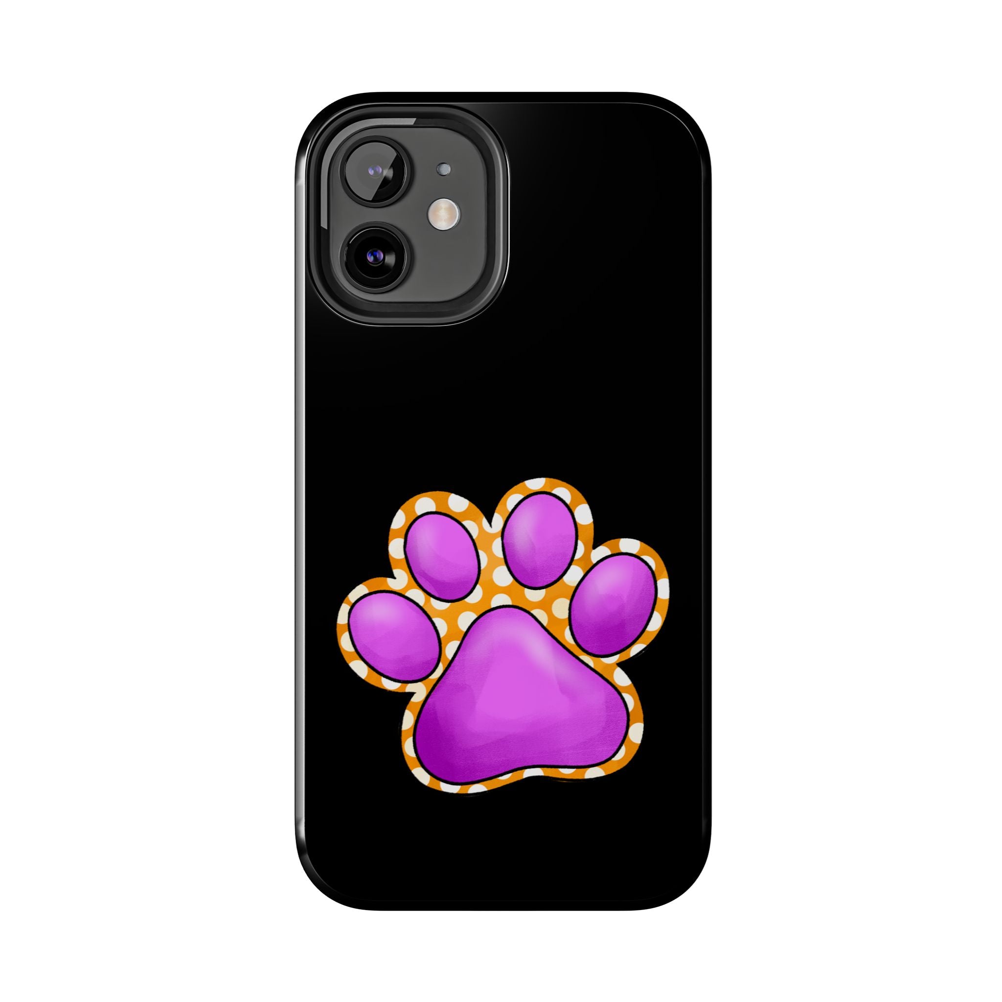 Purple Paw Print Phone Case | Cute Pet Paw iPhone Cover