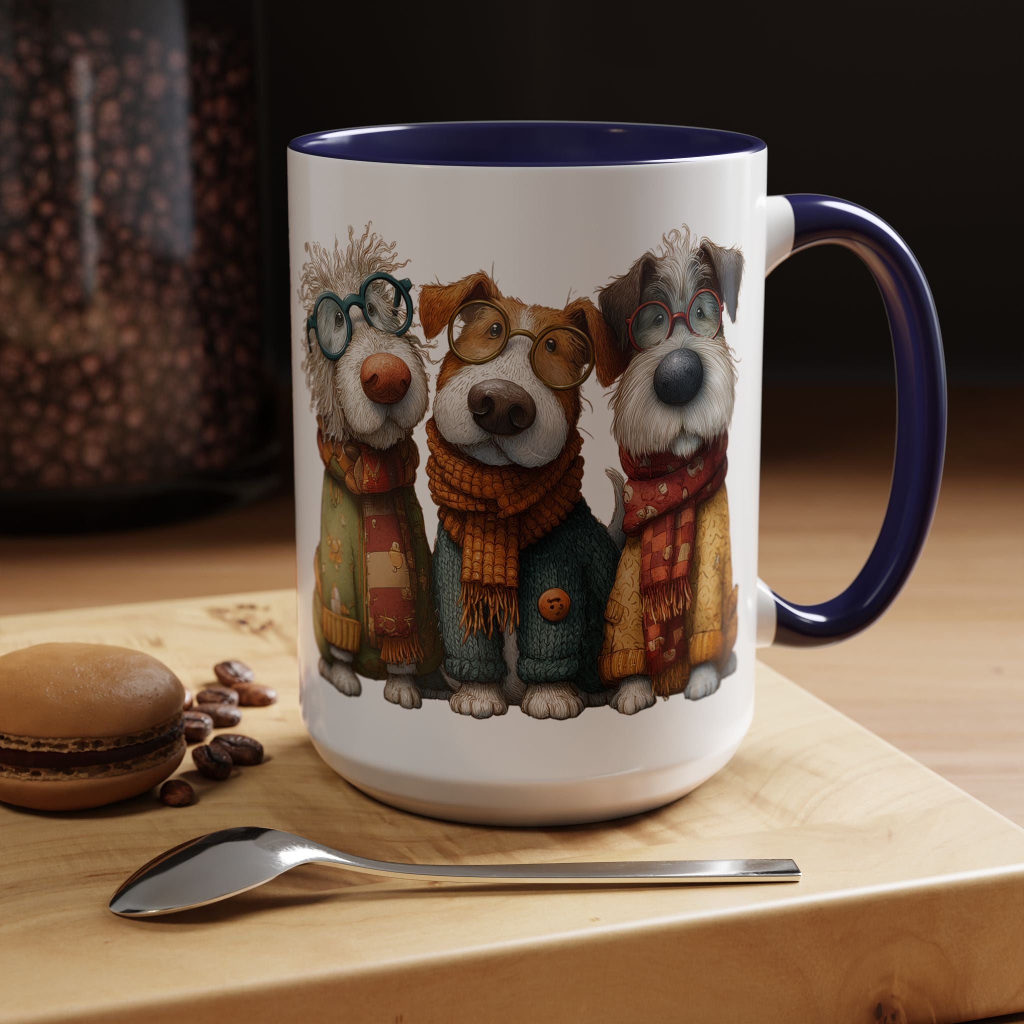 Three Cozy Dogs Mug | Accent Coffee Mug