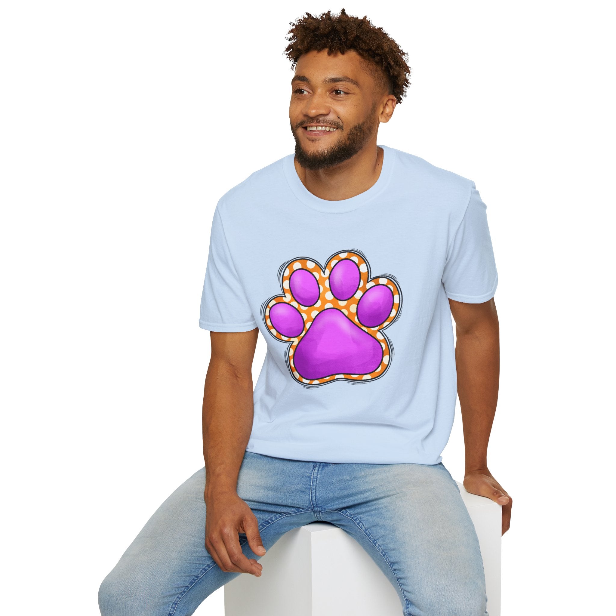 Pink Paw Print T-Shirt | Cute Animal Paw Graphic Tee