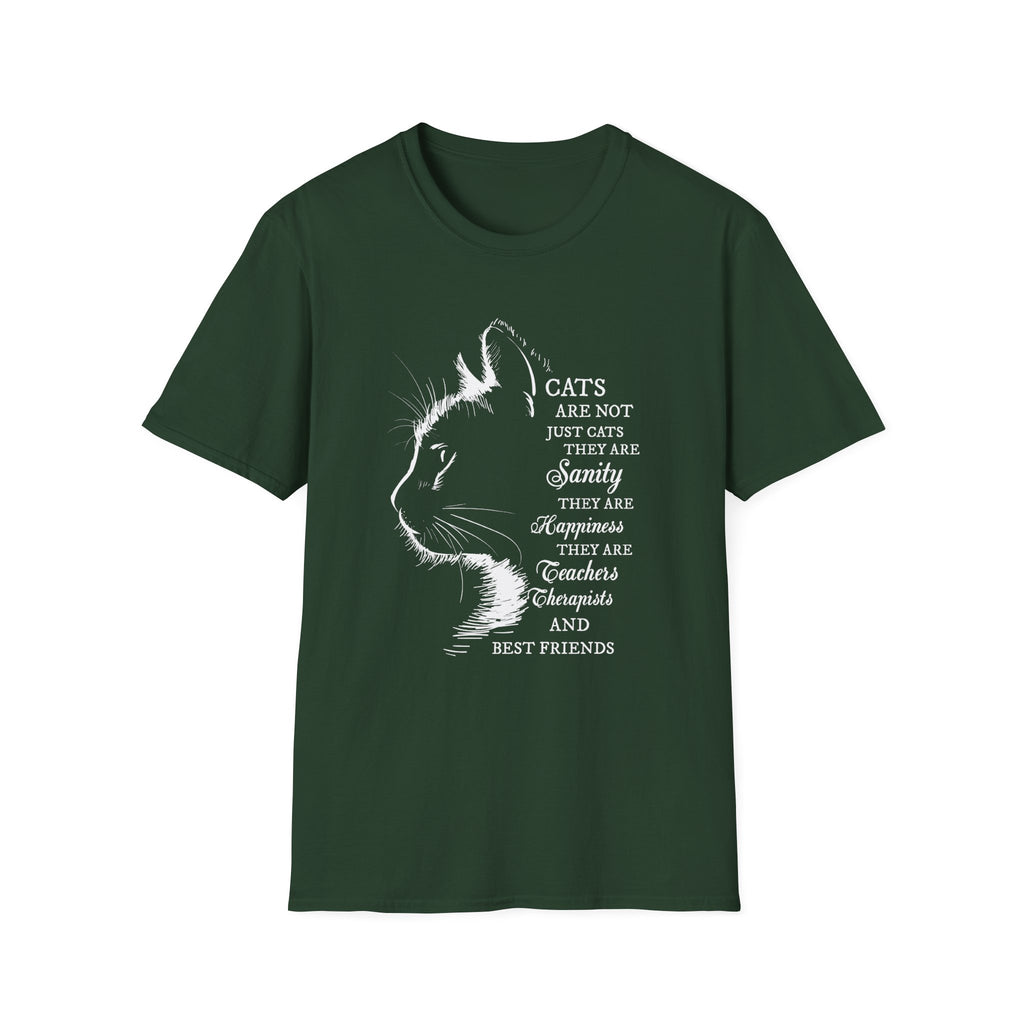 Cat Silhouette Quote T-Shirt | Cat Lovers Tee, Feline Friendship Design