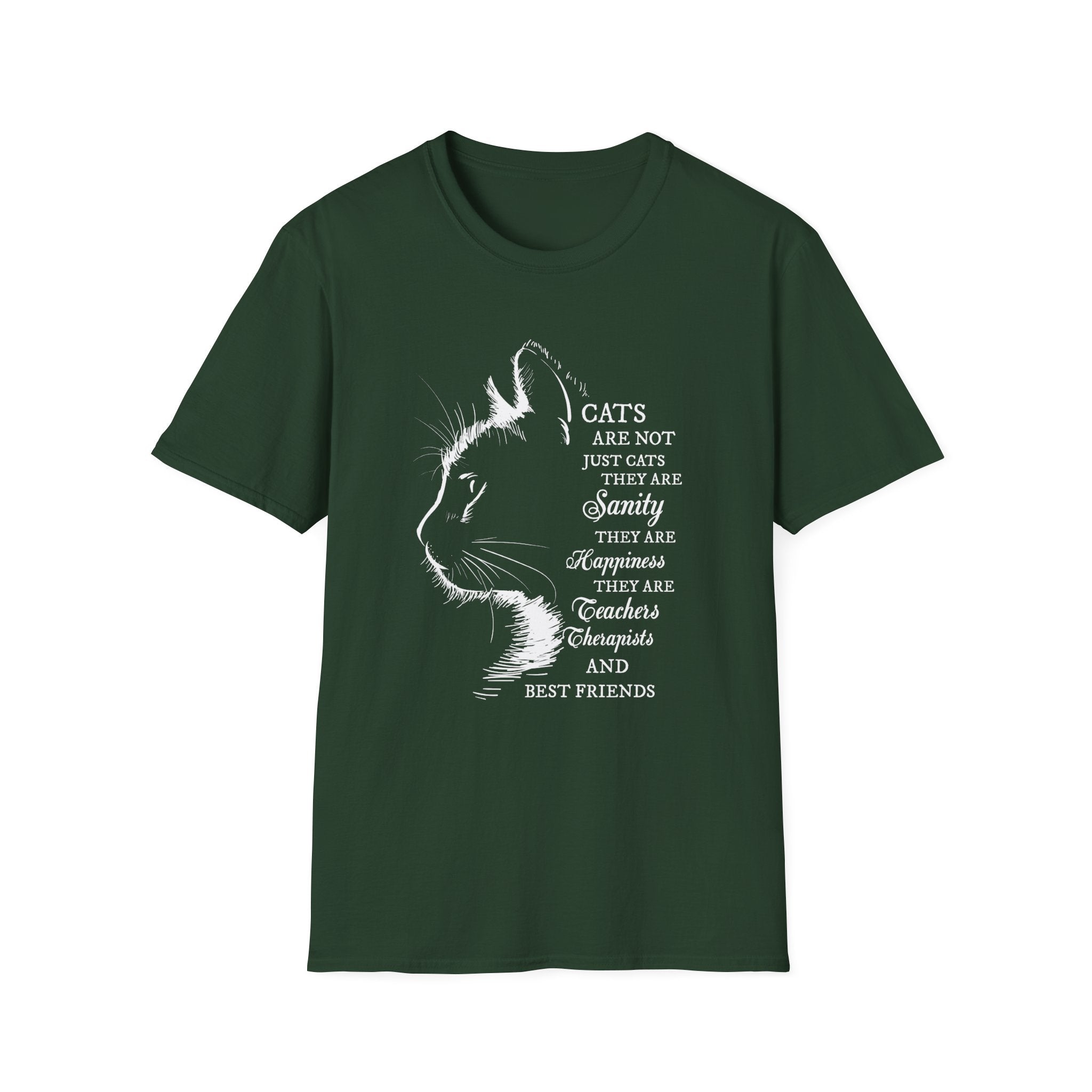 Cat Silhouette Quote T-Shirt | Cat Lovers Tee, Feline Friendship Design