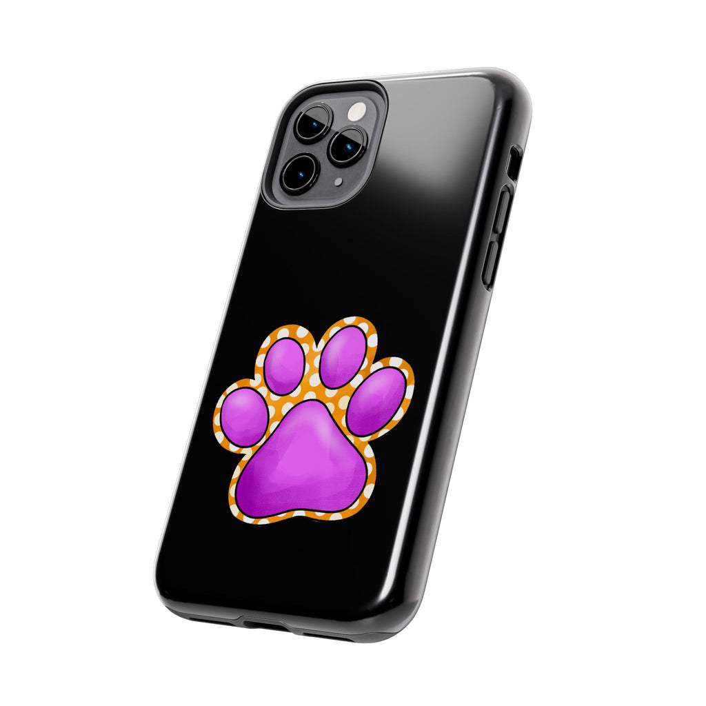 Purple Paw Print Phone Case | Cute Pet Paw iPhone Cover
