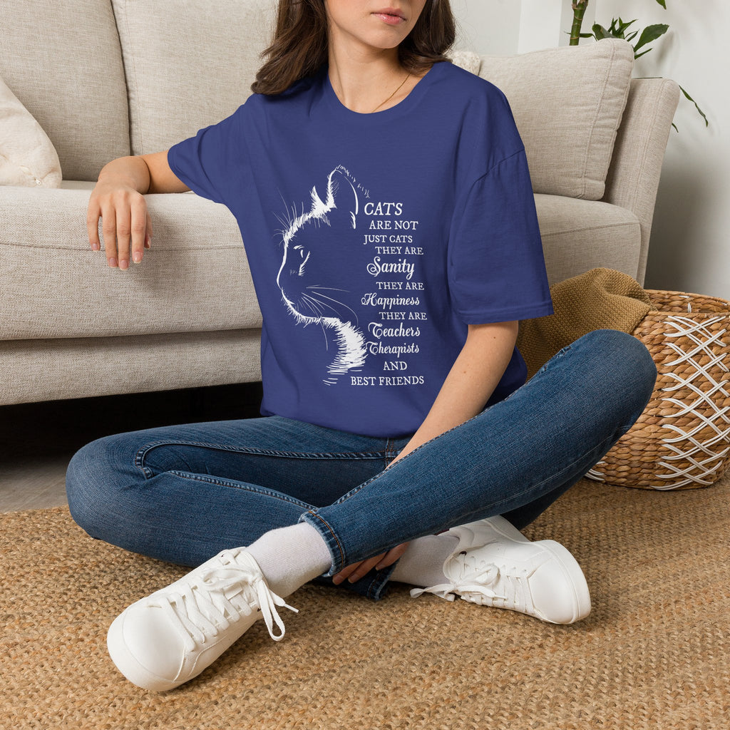 Cat Silhouette Quote T-Shirt | Cat Lovers Tee, Feline Friendship Design