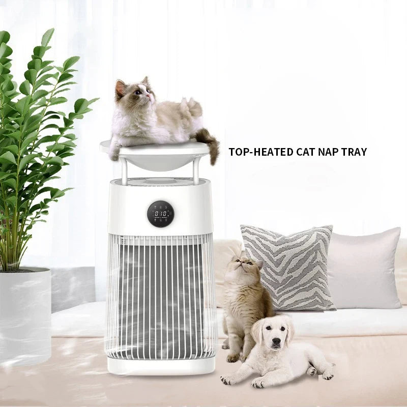 Pet cats use air purifiers to suck cat fur remove odors allergens sterilize and disinfect