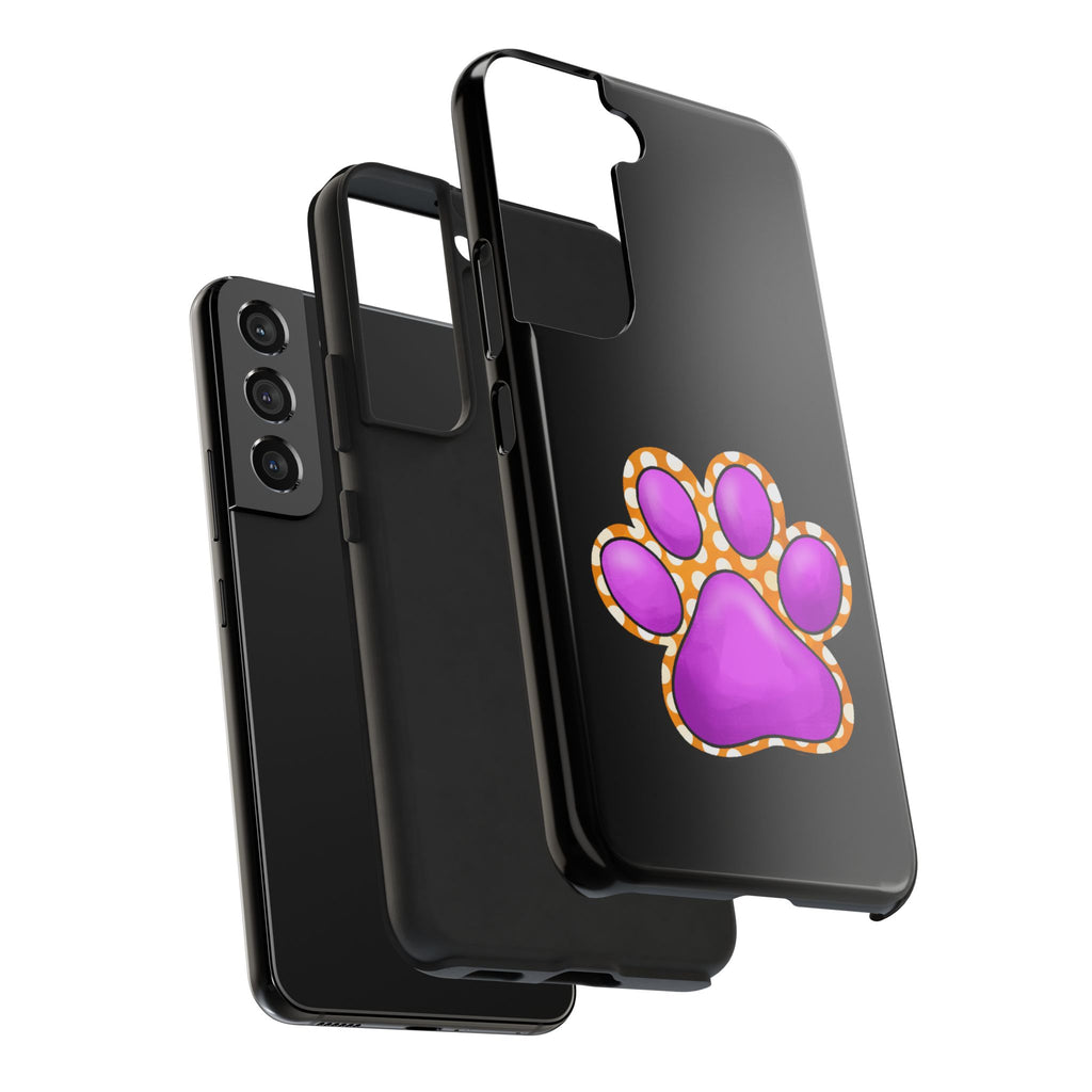 Purple Paw Print Phone Case | Cute Pet Paw iPhone Cover