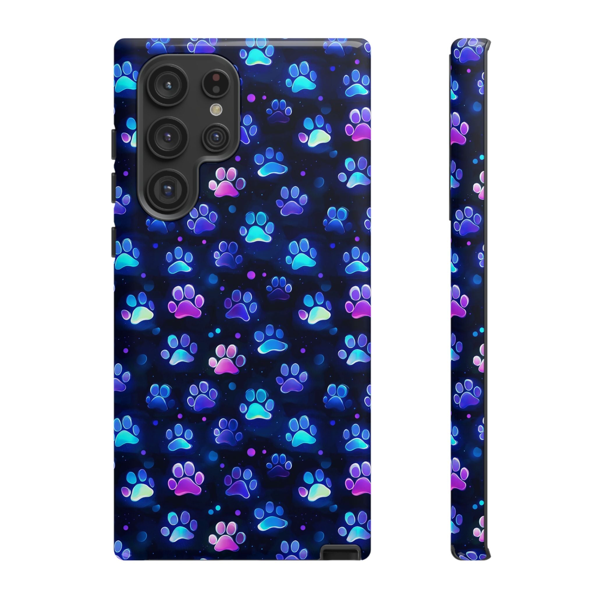 Neon Paw Print Phone Case | Tough Case