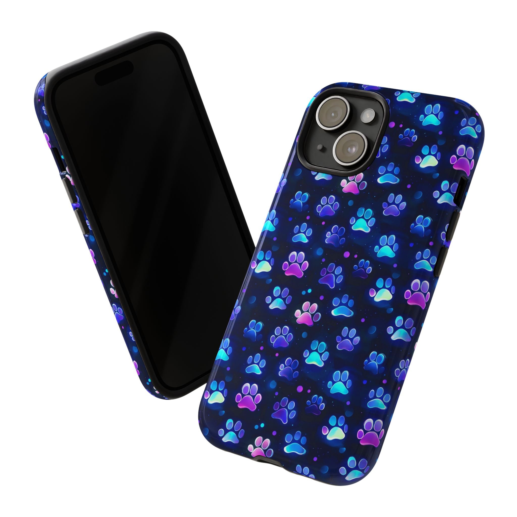 Neon Paw Print Phone Case | Tough Case
