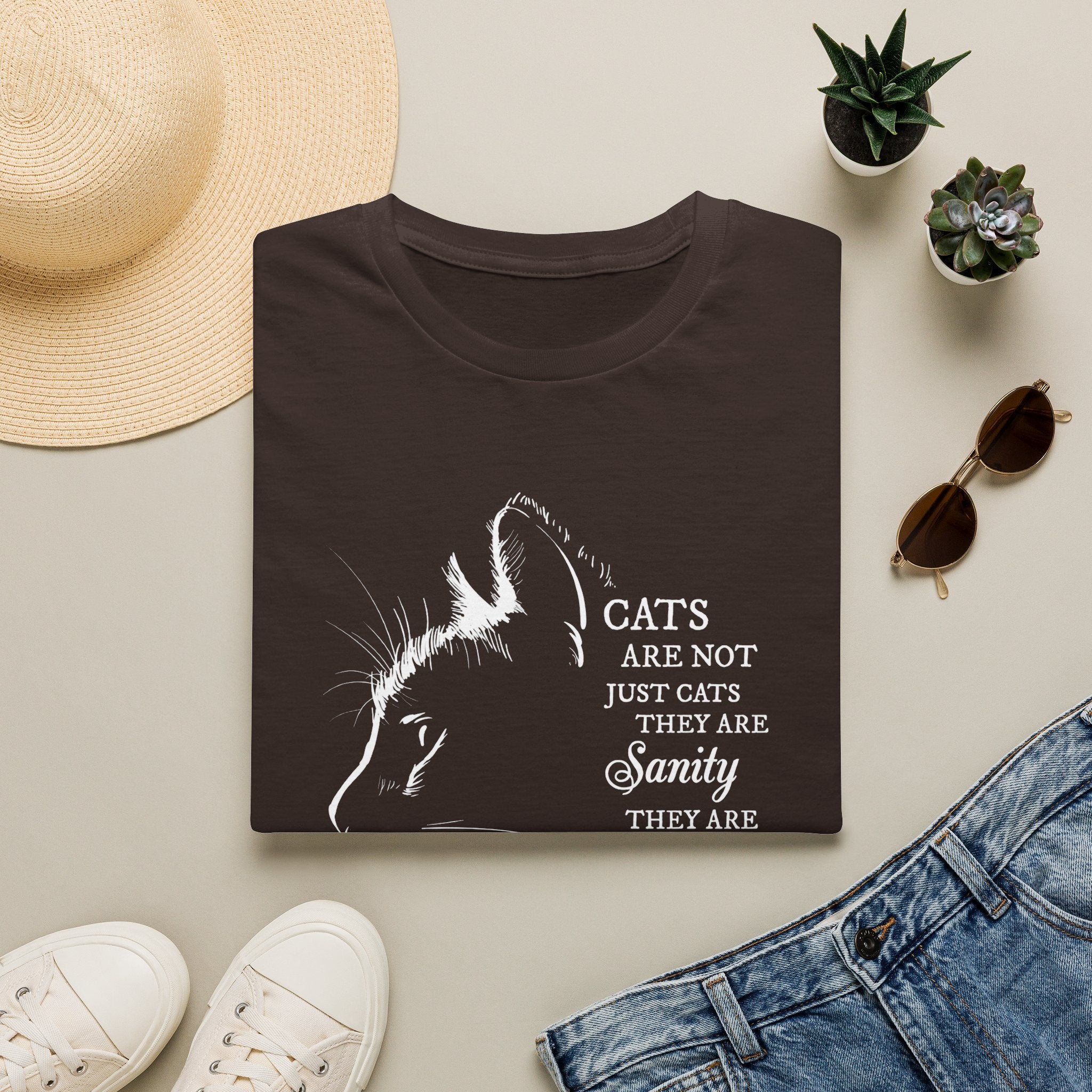 Cat Silhouette Quote T-Shirt | Cat Lovers Tee, Feline Friendship Design