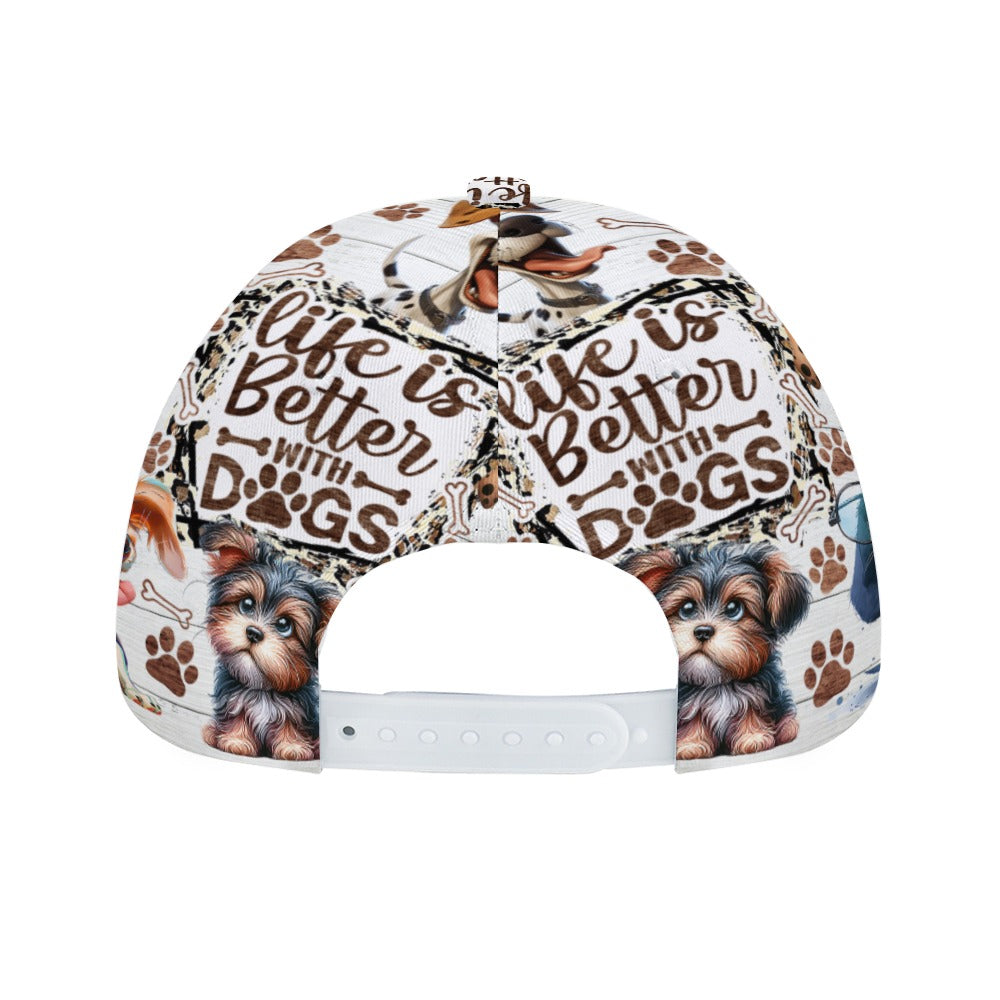 Life is Better with Dogs Baseball Cap #Dogs #Pets
